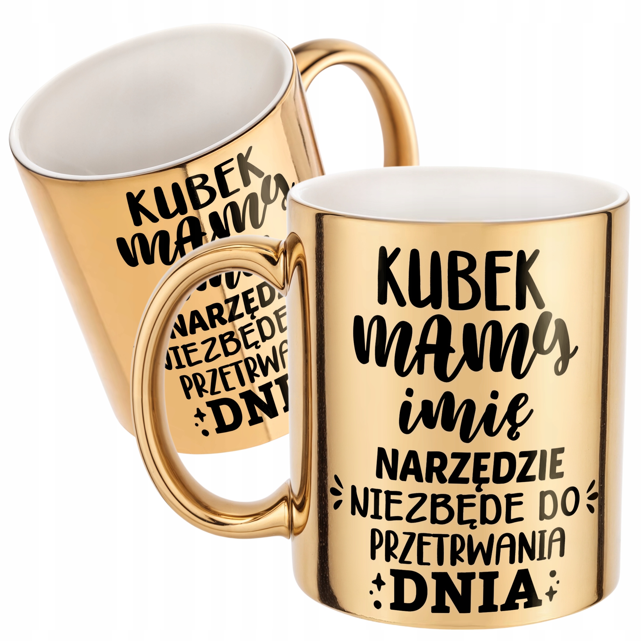 Złoty Kubek ceramiczny Personalizowany Dzień Matki Dla Mamy Prezent