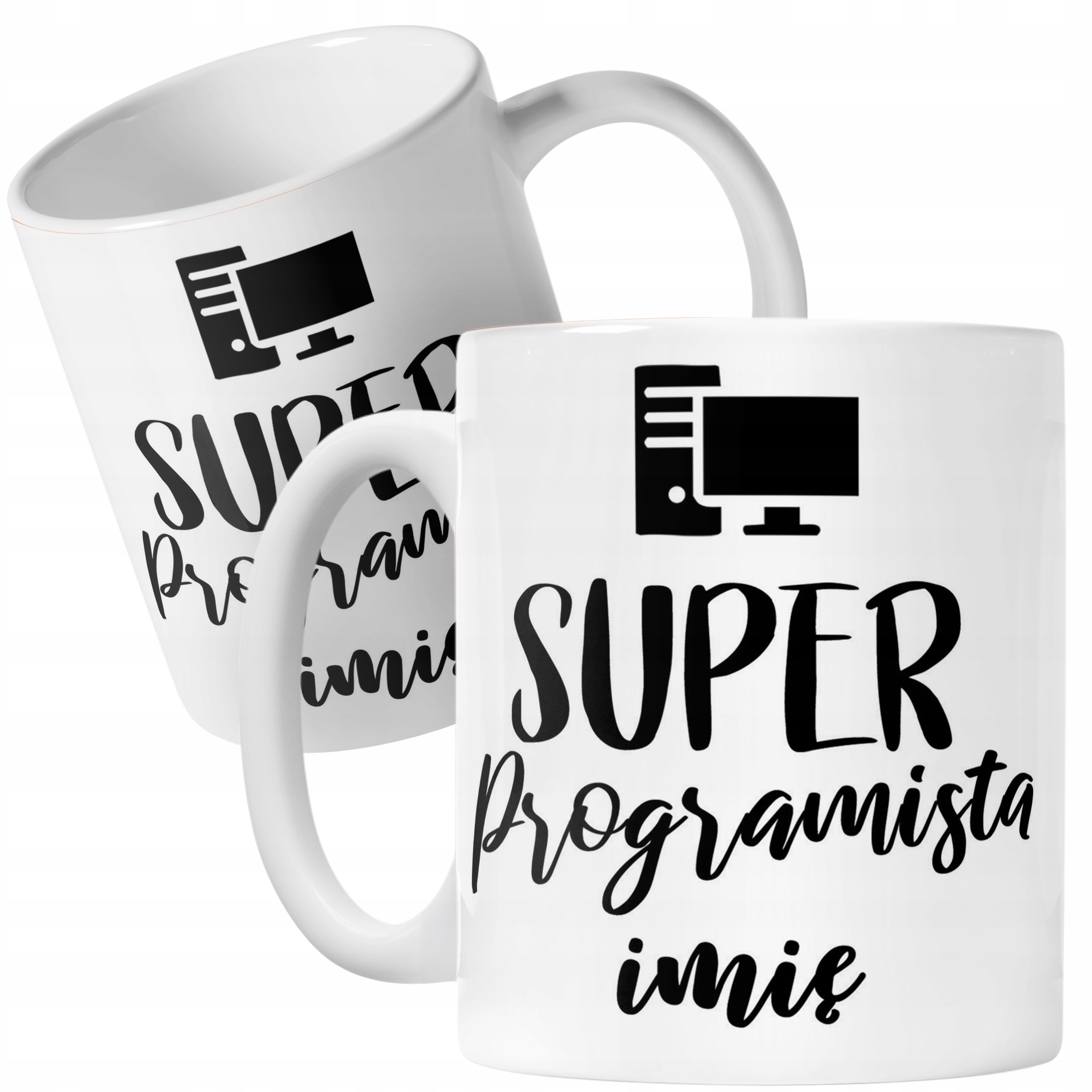 Kubek Ceramiczny Personalizowany Super Programista Prezent Upominek