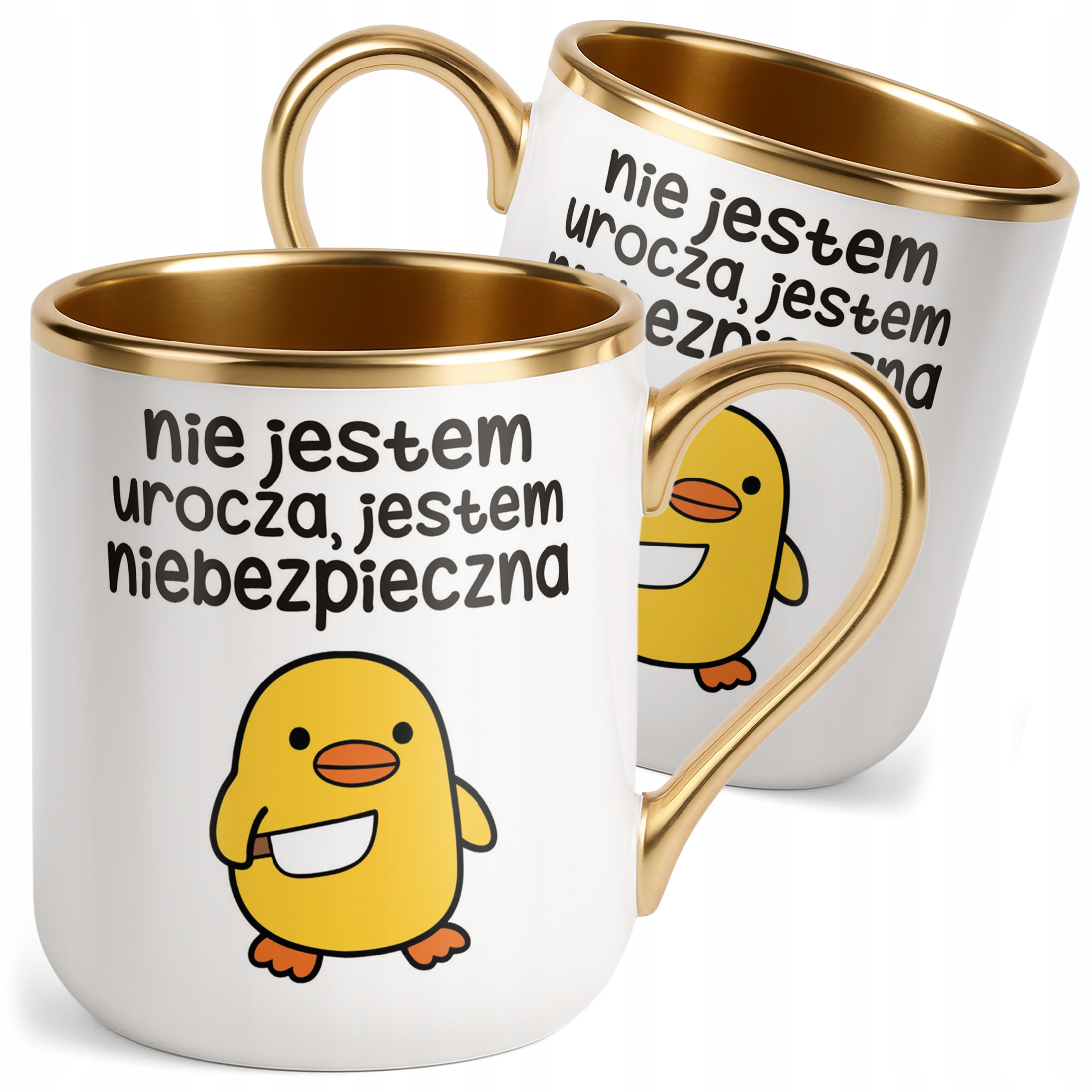 Kubek Premium Złoty Nie Jestem Urocza Śmieszny Zabawny Prezent