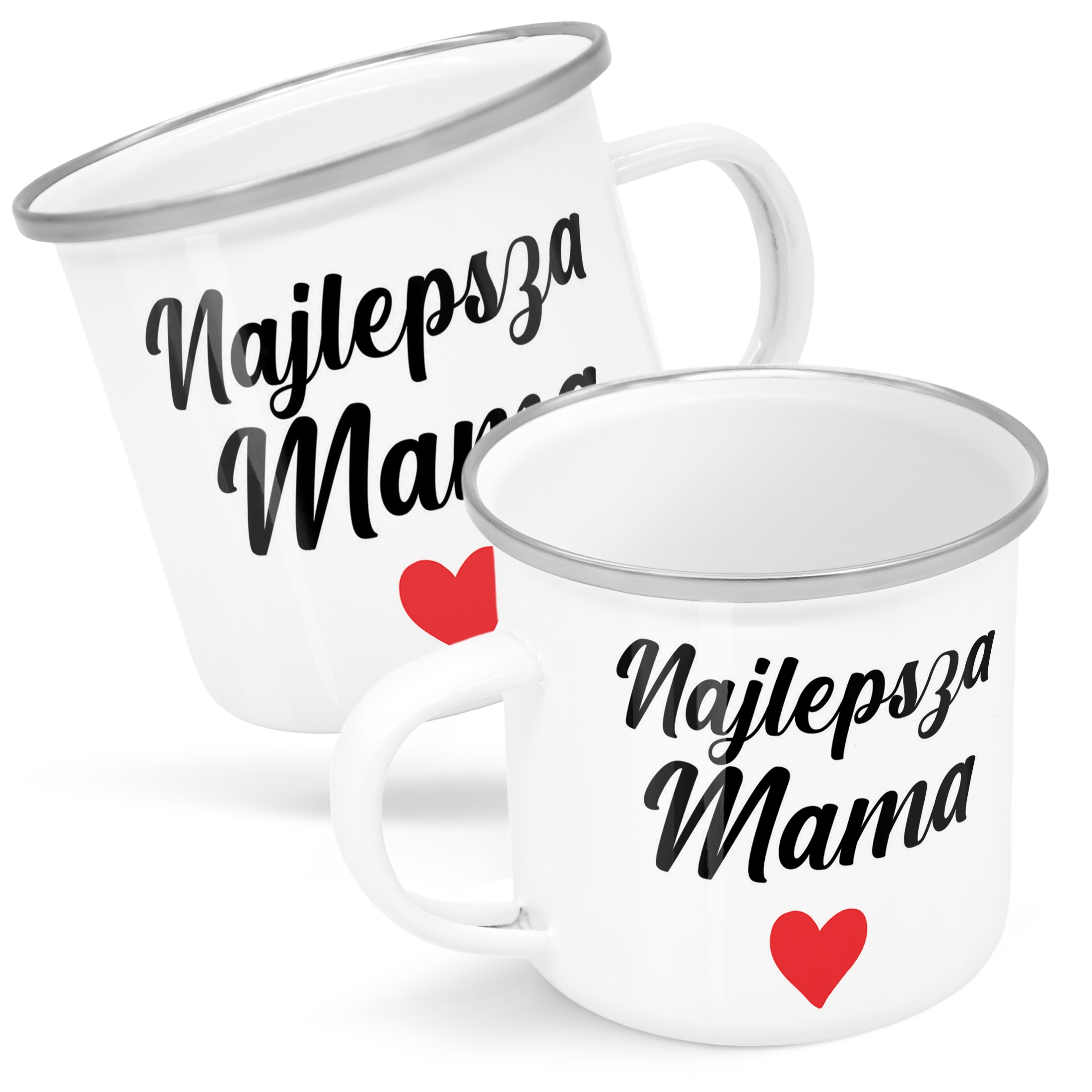 Emaliowany Kubek Garnuszek Dzień Matki Dla Mamy Prezent Najlepsza Mama
