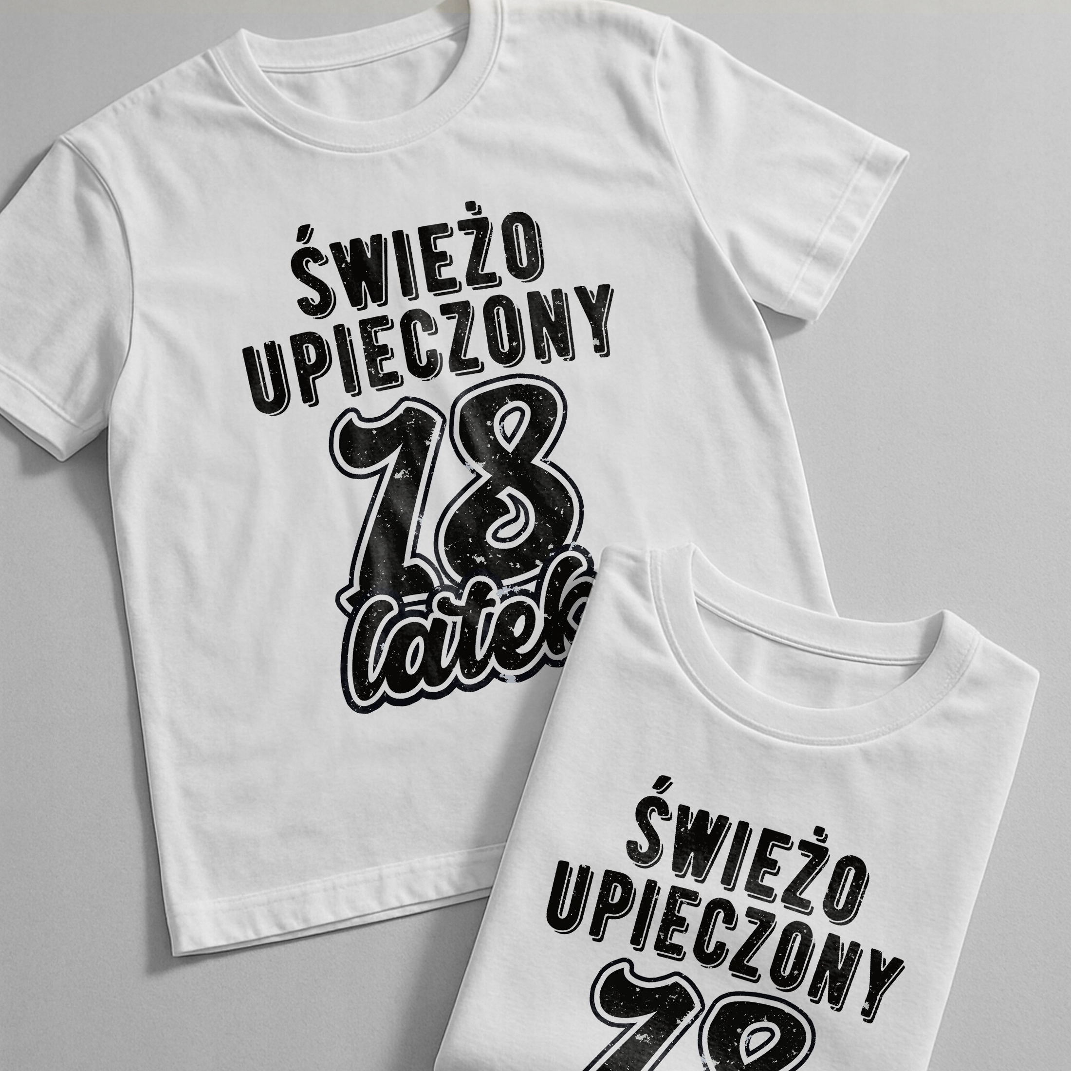 Koszulka biała męska Świeżo Upieczony 18 Urodziny Prezent