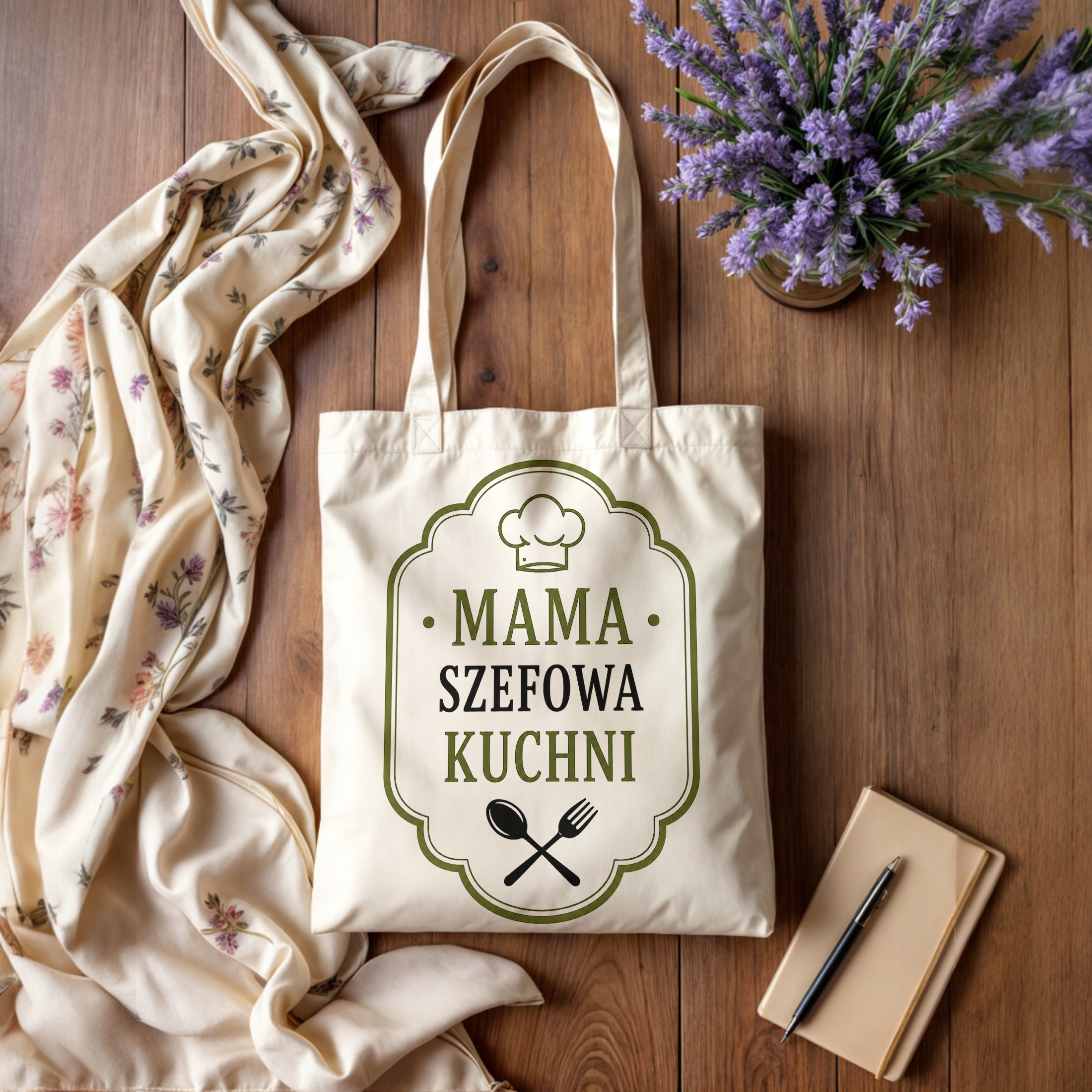 Torba bawełniana prezent dla mamy na Dzień Matki piękny upominek dla mamy