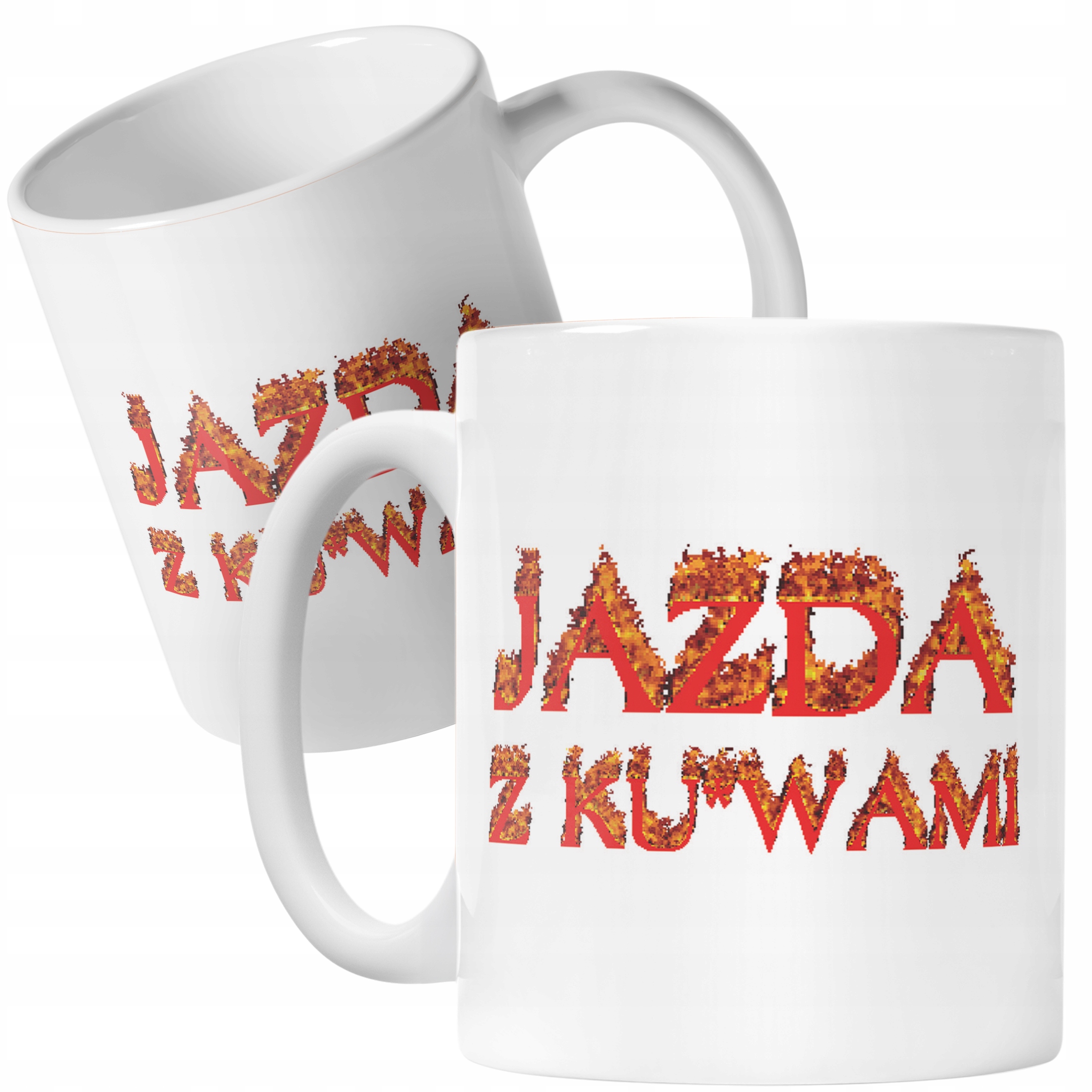 Kubek ceramiczny Jazda Z Ku**ami Memy Zabawne Prezent