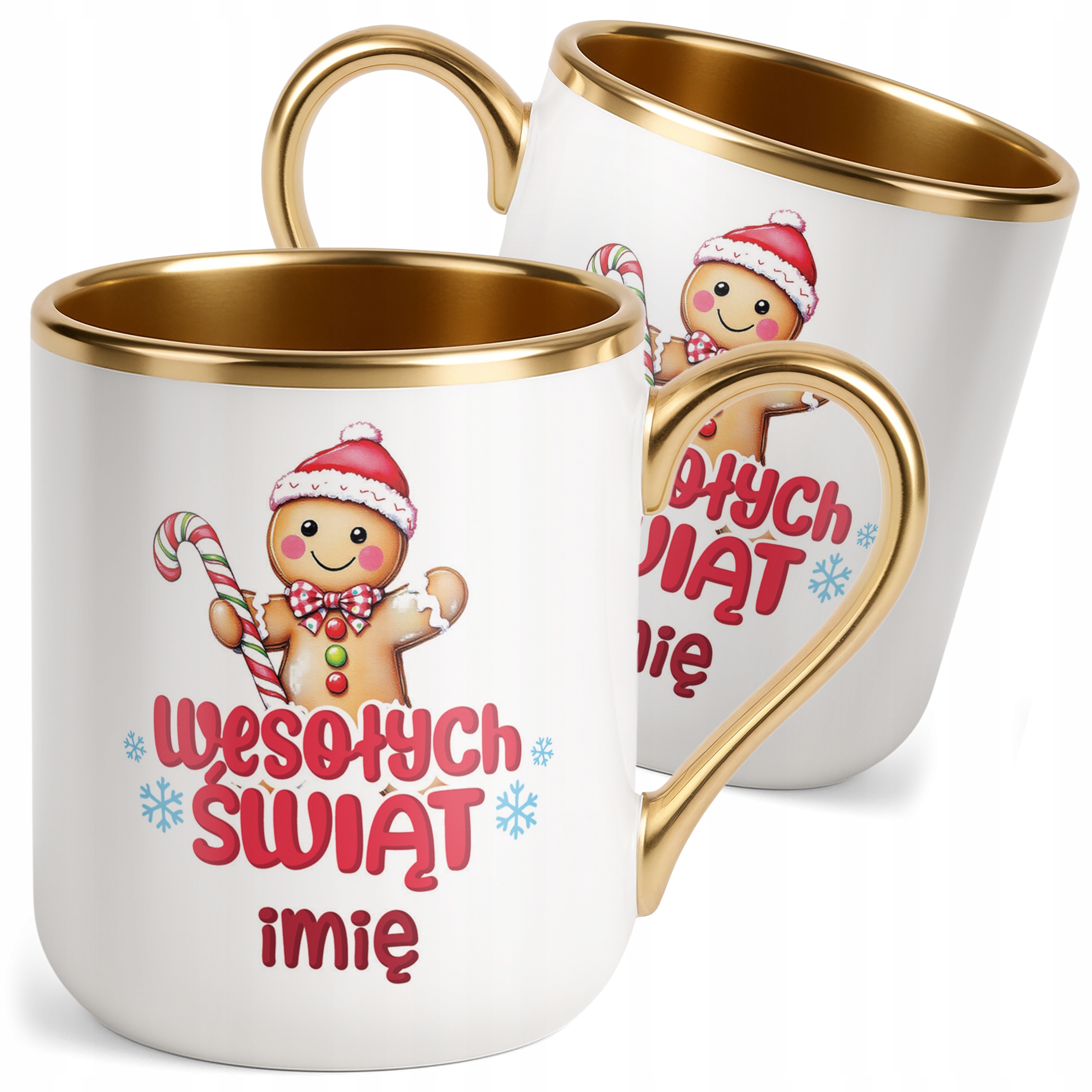 Kubek Premium Złoty Personalizowany Świąteczny Boże Narodzenie Prezent