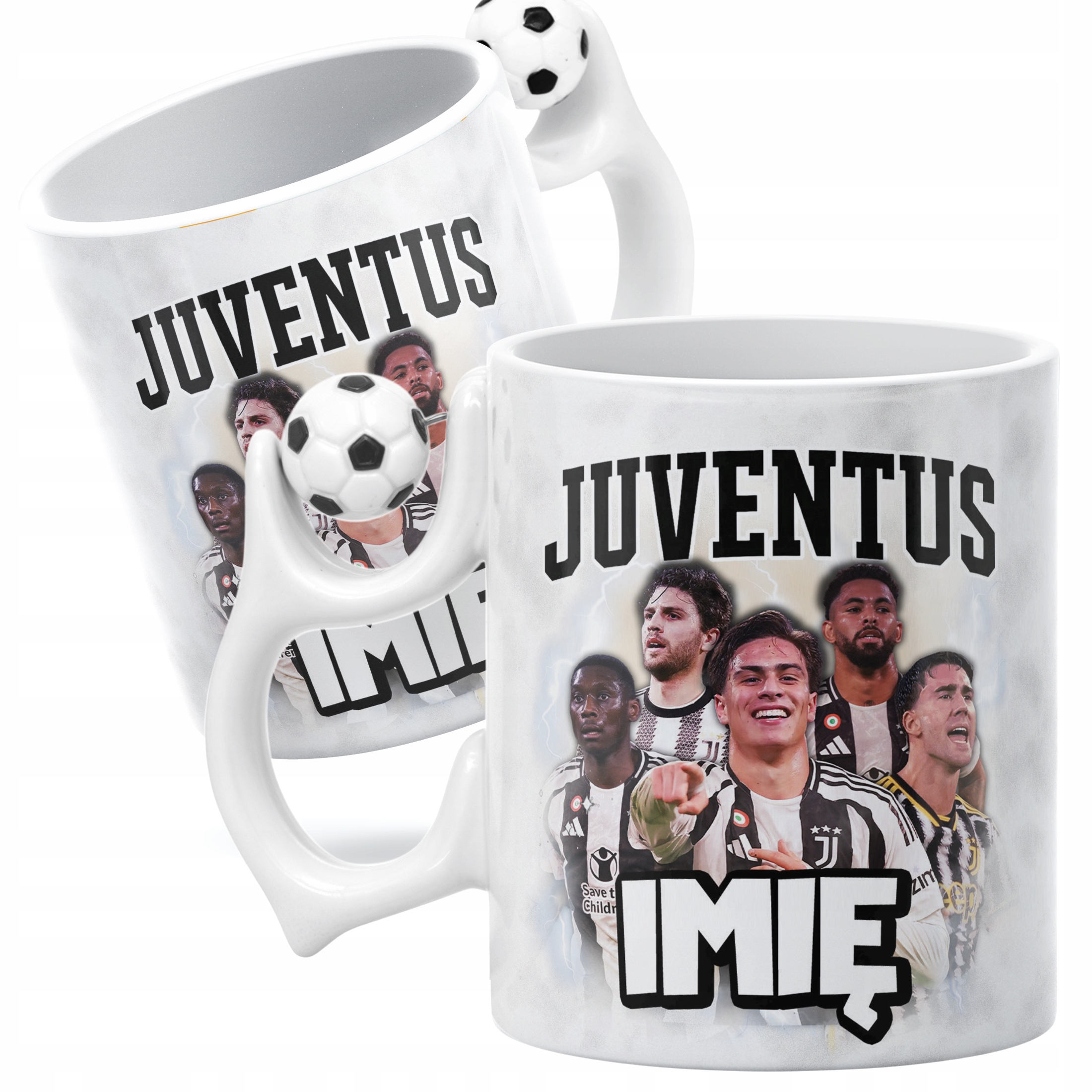 Kubek piłkarski personalizowany Juventus Yildiz Muani dla kibiców