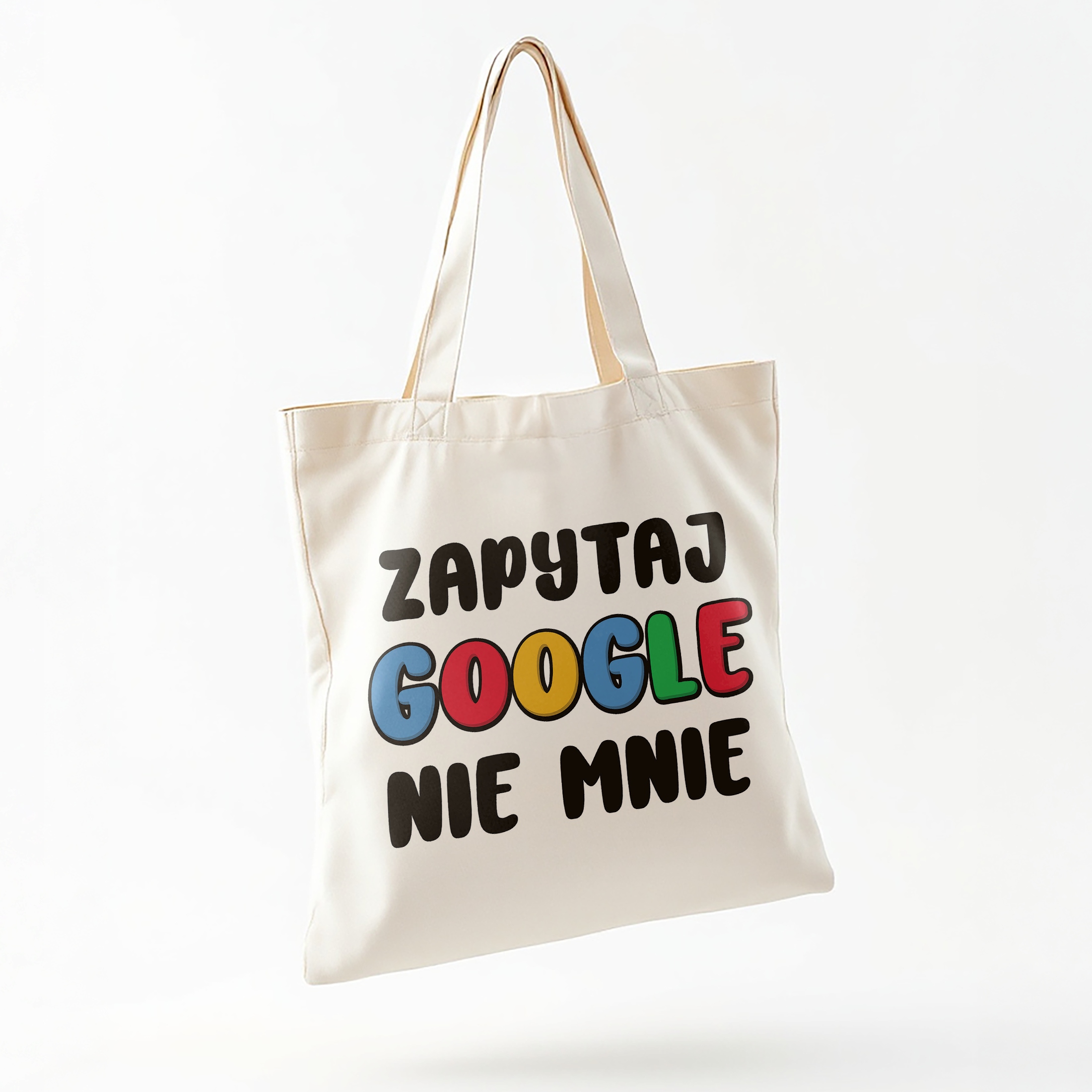 Torba bawełniana na zakupy Zapytaj Google Nie Mnie Zabawny Prezent