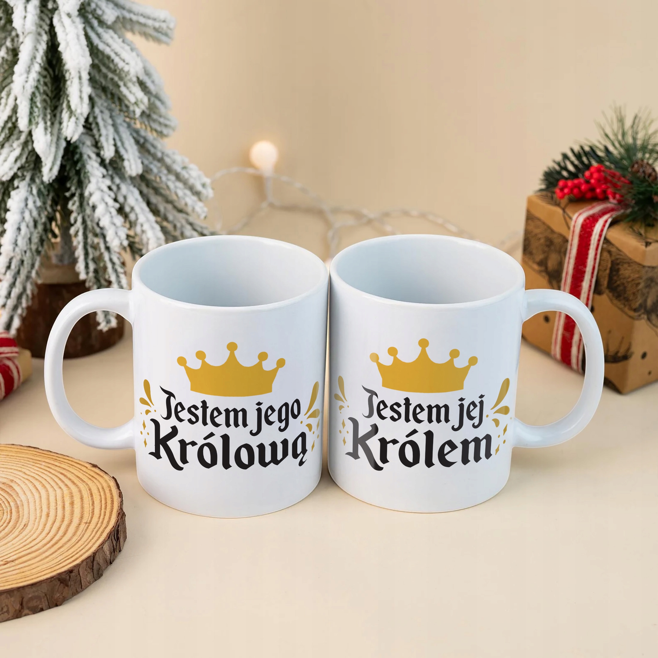 Zestaw kubków na Walentynki Król Królowa Prezent Dla Pary Zakochanych