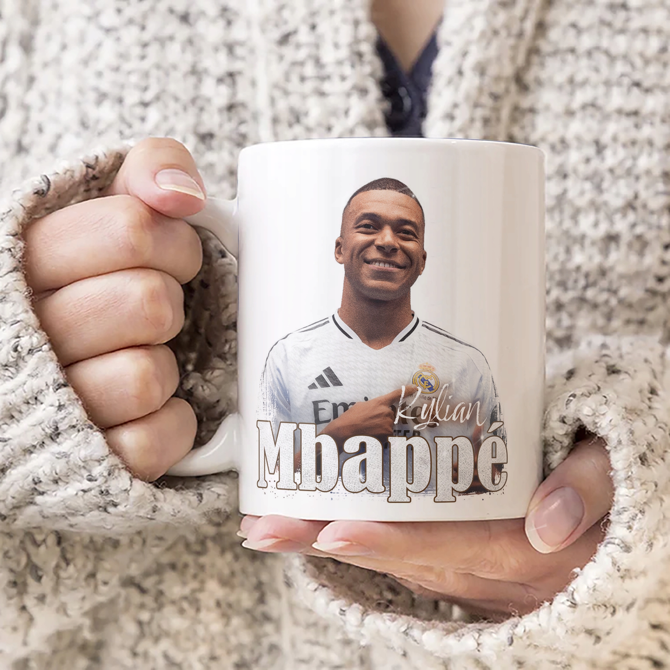 Kubek ceramiczny Kylian Mbappe dla kibiców Real Madryt Prezent