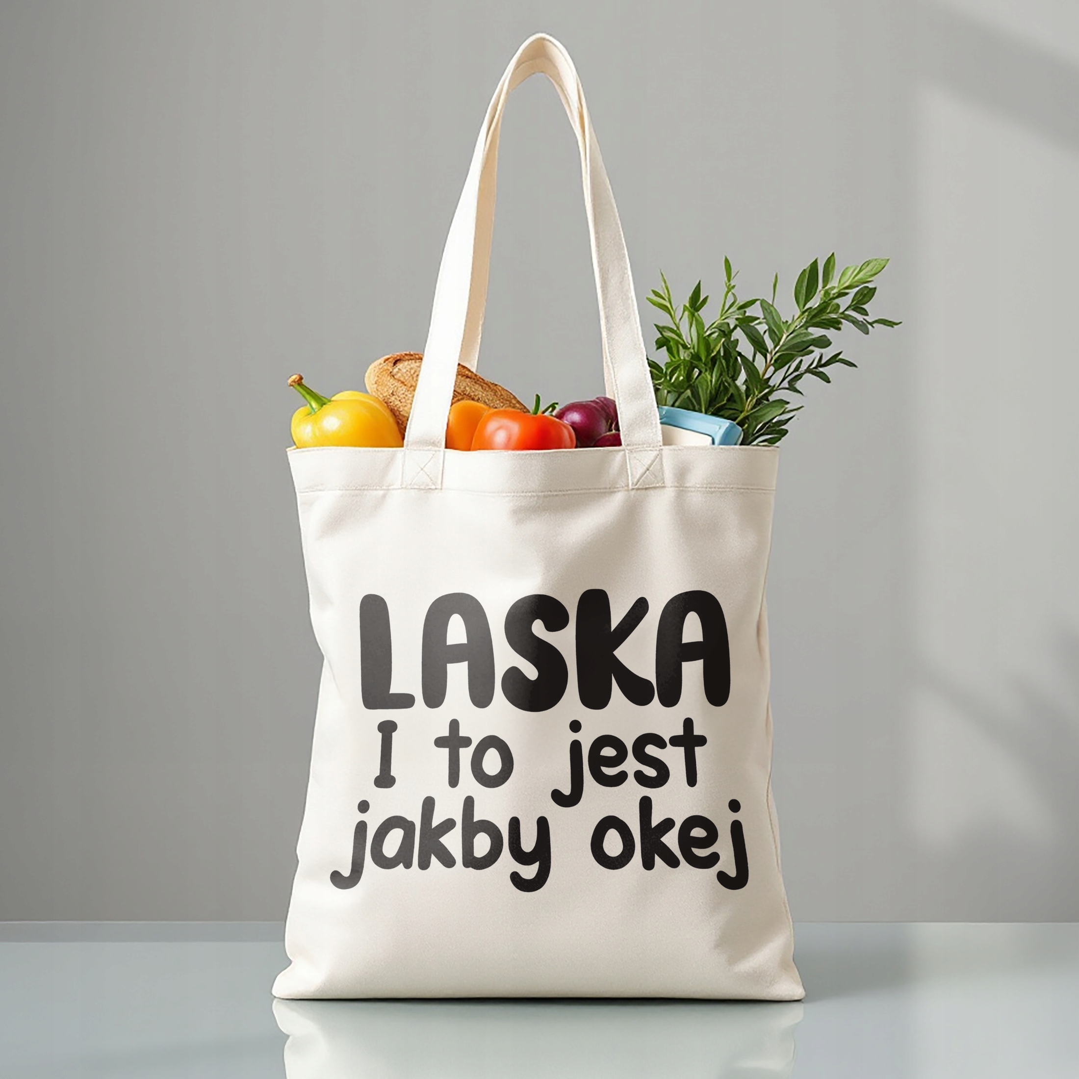 Torba bawełniana premium Laska I To Jest Jakby Okej Zabawny Prezent