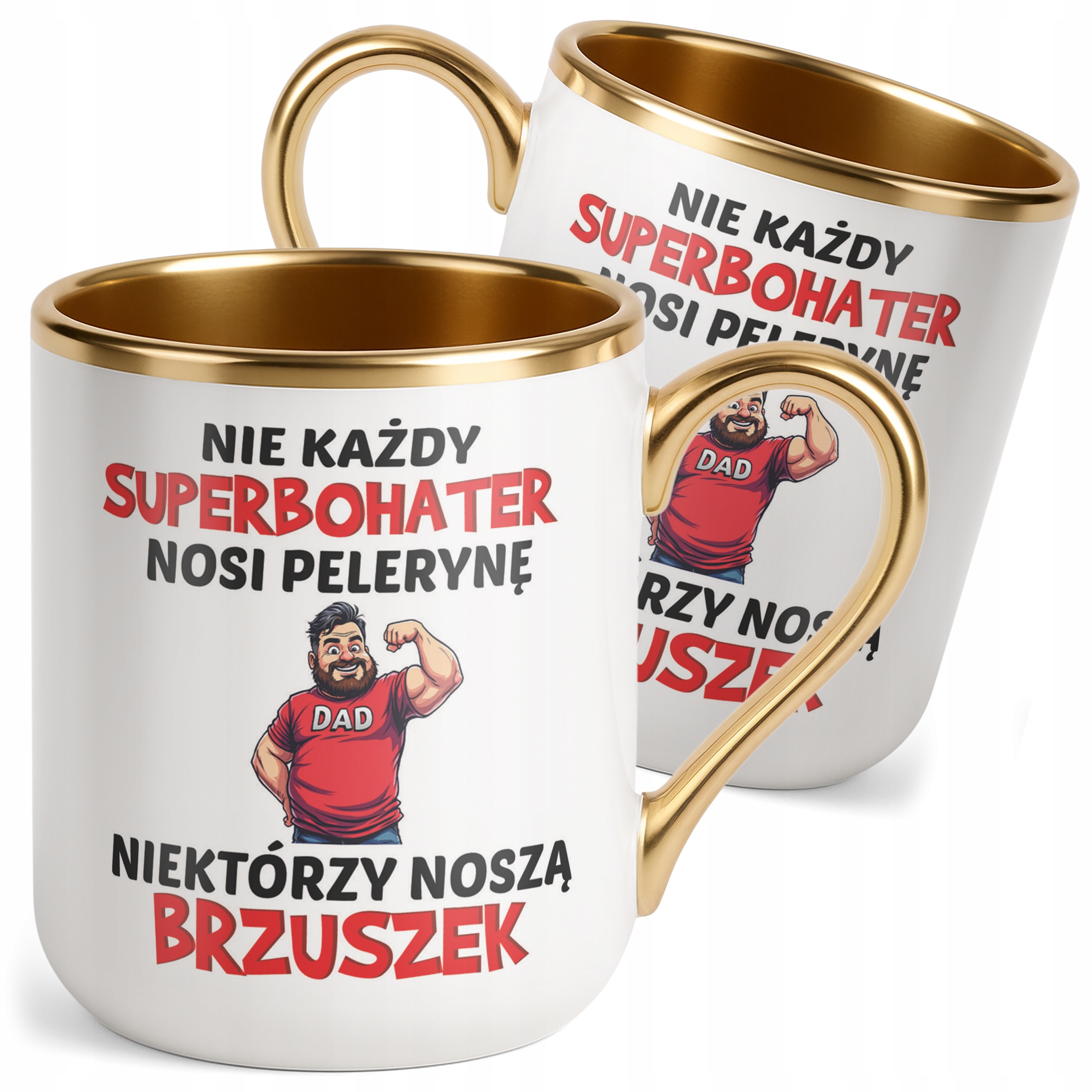 Kubek Premium Złoty Dzień Ojca Dla Taty Nie Każdy Bohater Prezent
