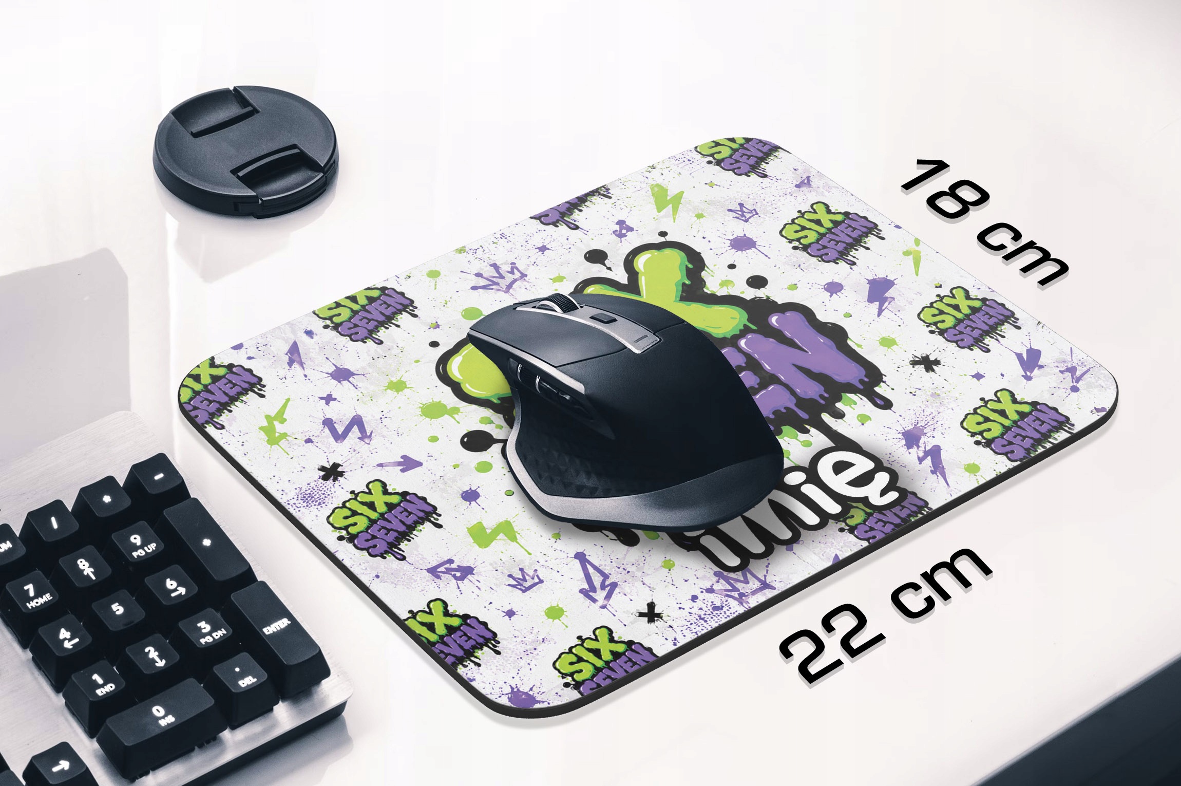 Podkładka pod mysz personalizowana z nadrukiem 67 Six Seven dla graczy