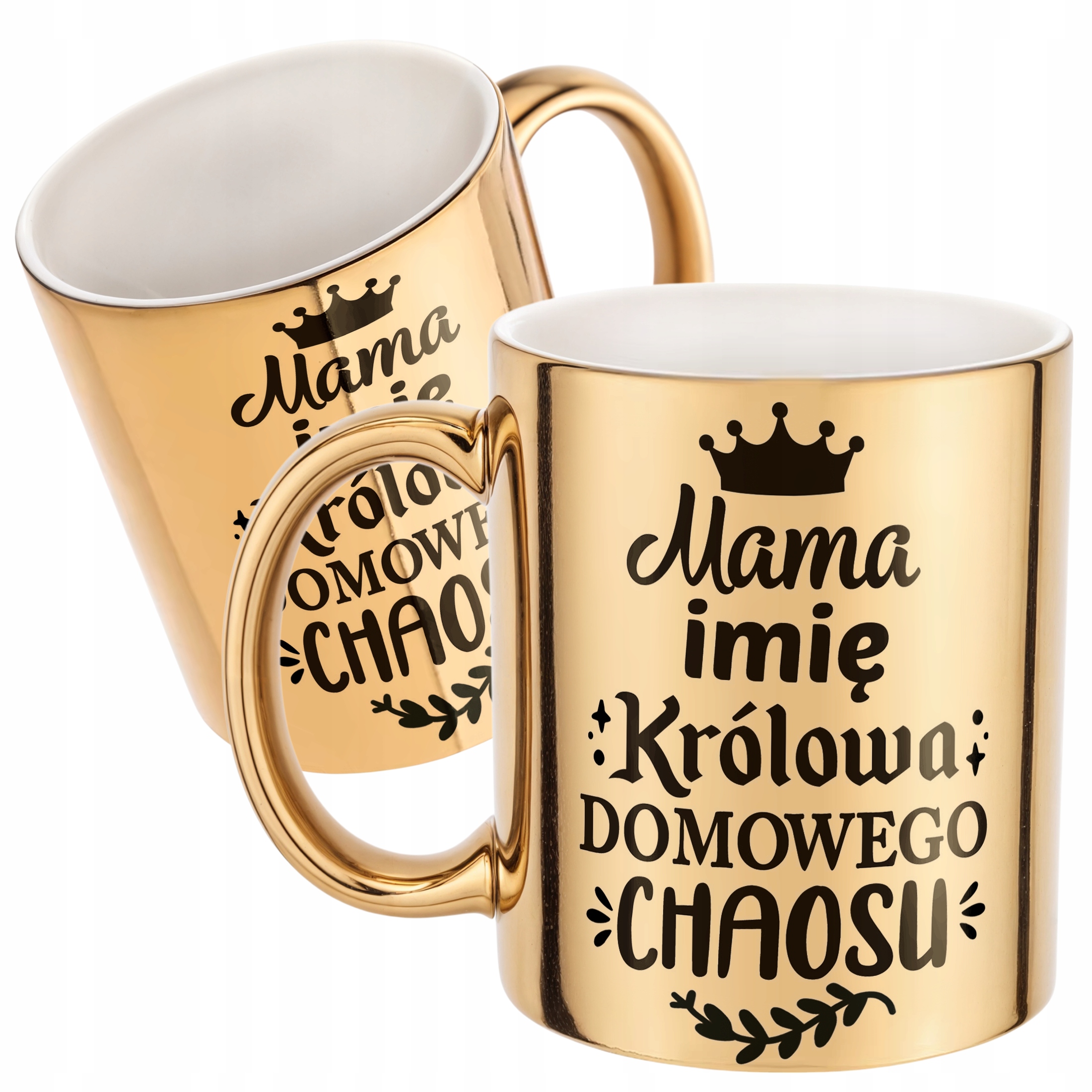 Złoty Kubek ceramiczny Personalizowany Dzień Matki Dla Mamy Prezent