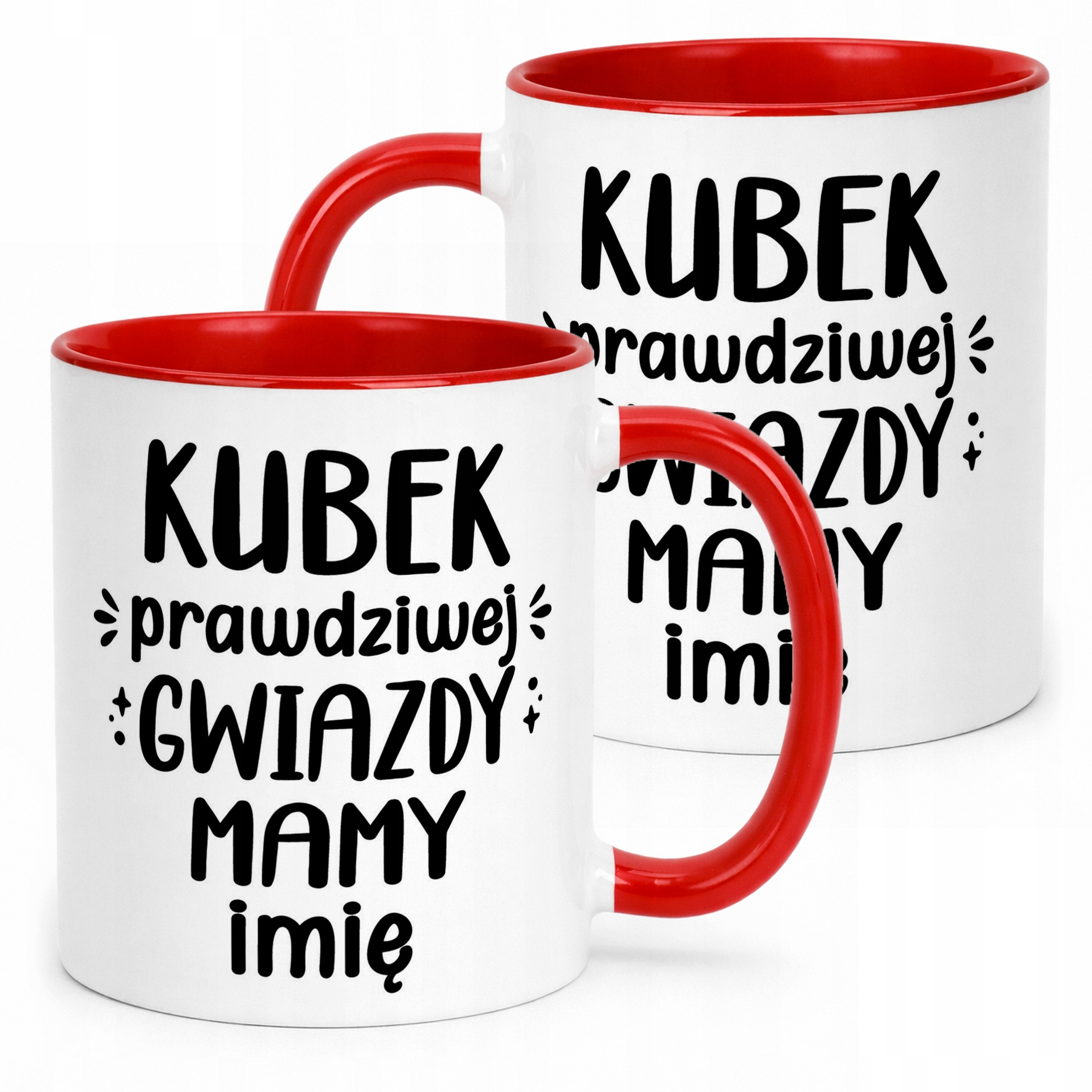 Kubek Czerwony Personalizowany Dzień Matki Dla Mamy Prezent Upominek