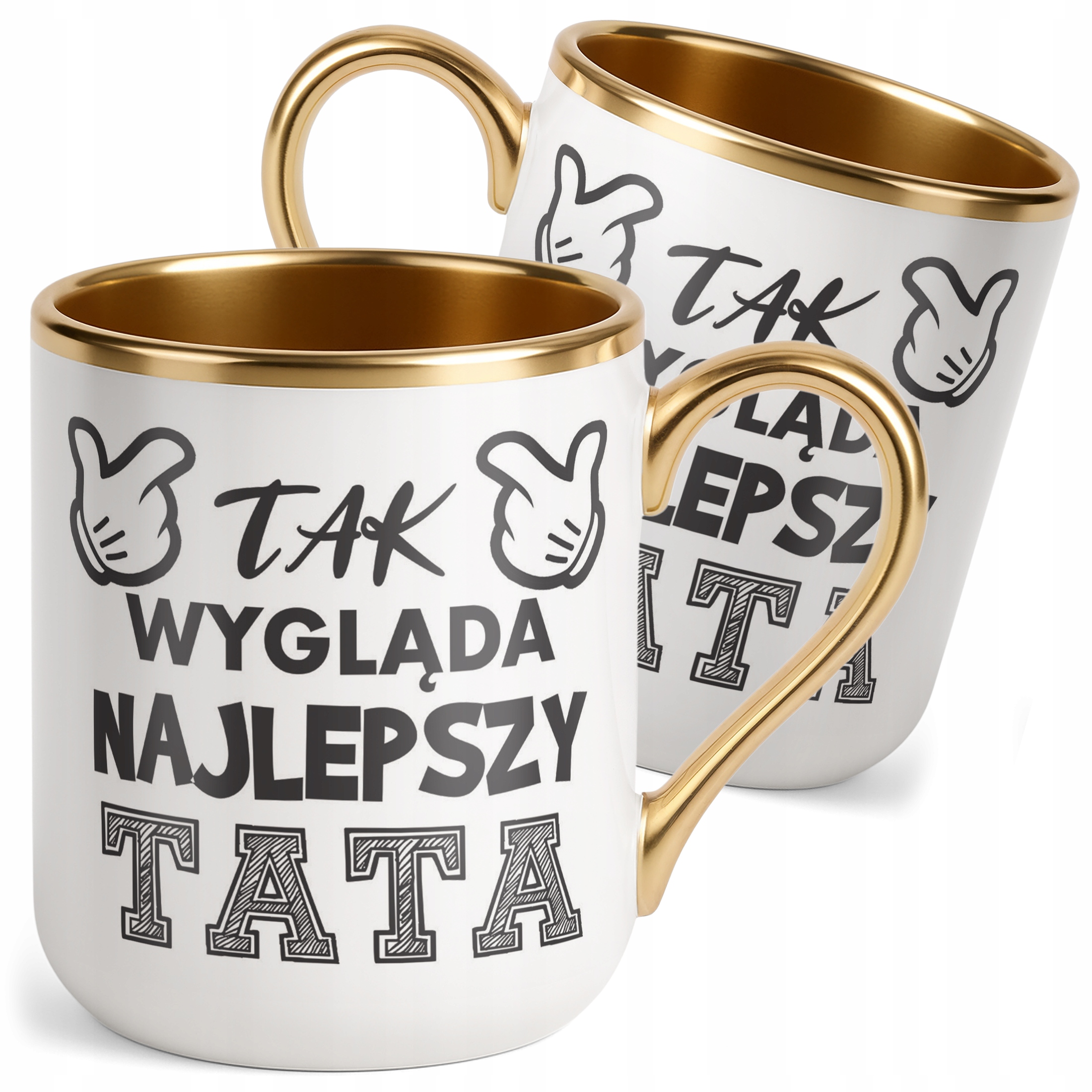 Kubek Premium Złoty Dzień Ojca Dla Taty Tak Wygląda Najlepszy Tata Prezent
