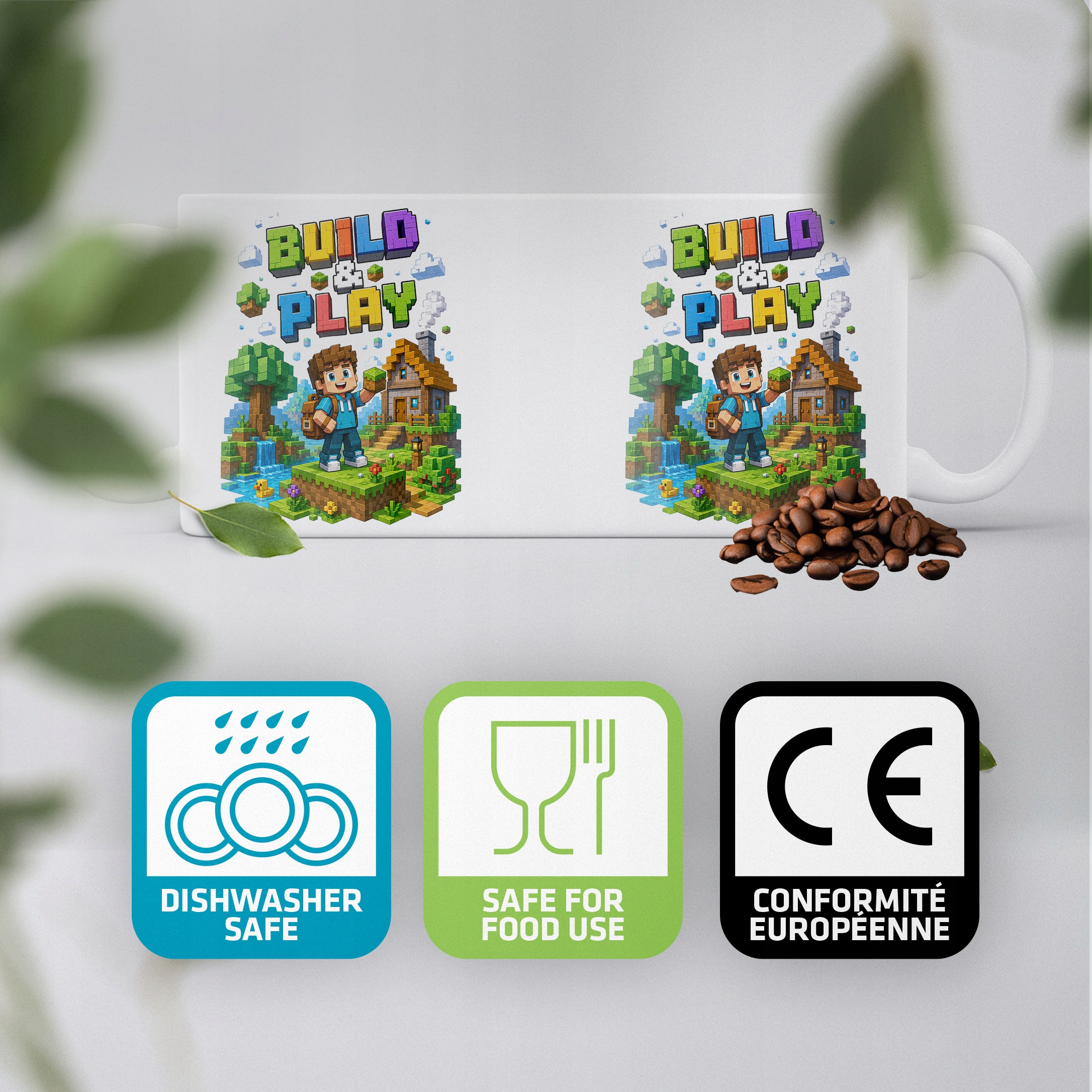 Zestaw Plecak Worek Kubek Z Nadrukiem Gra Pixel Dla Dzieci Prezent