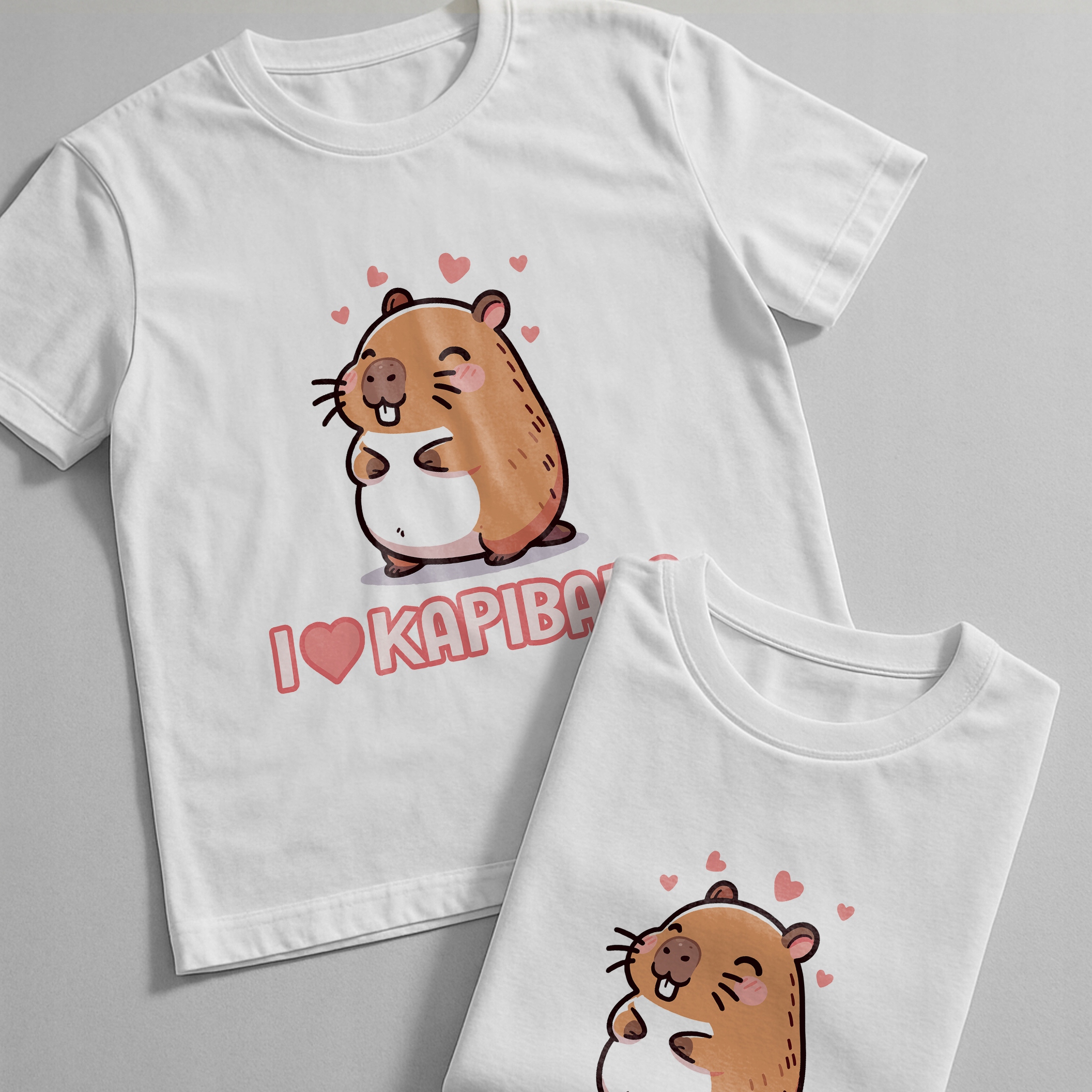 Koszulka biała dziecięca Kapibara Capybara Zwierzak