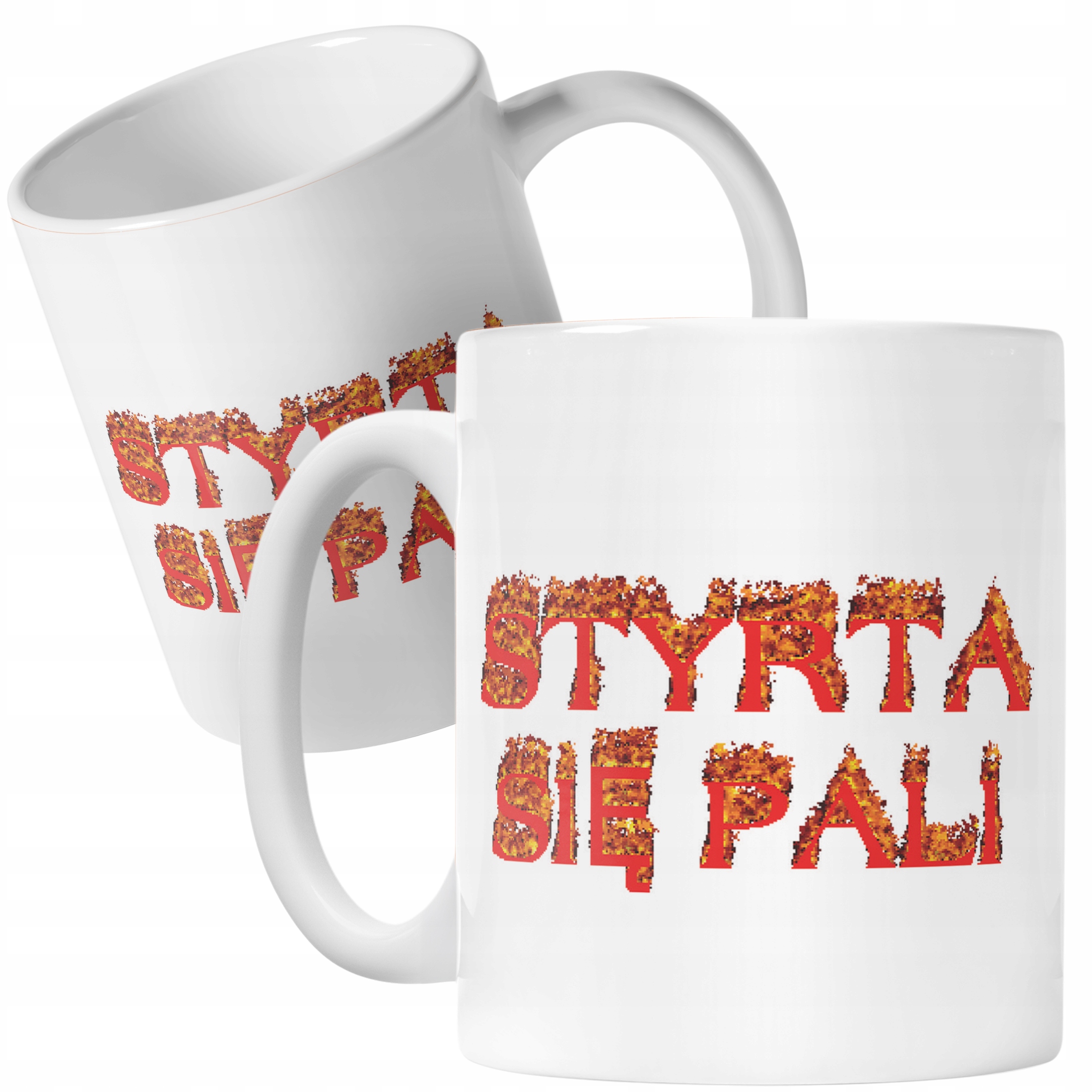 Kubek ceramiczny Styrta Się Pali Memy Zabawne Prezent