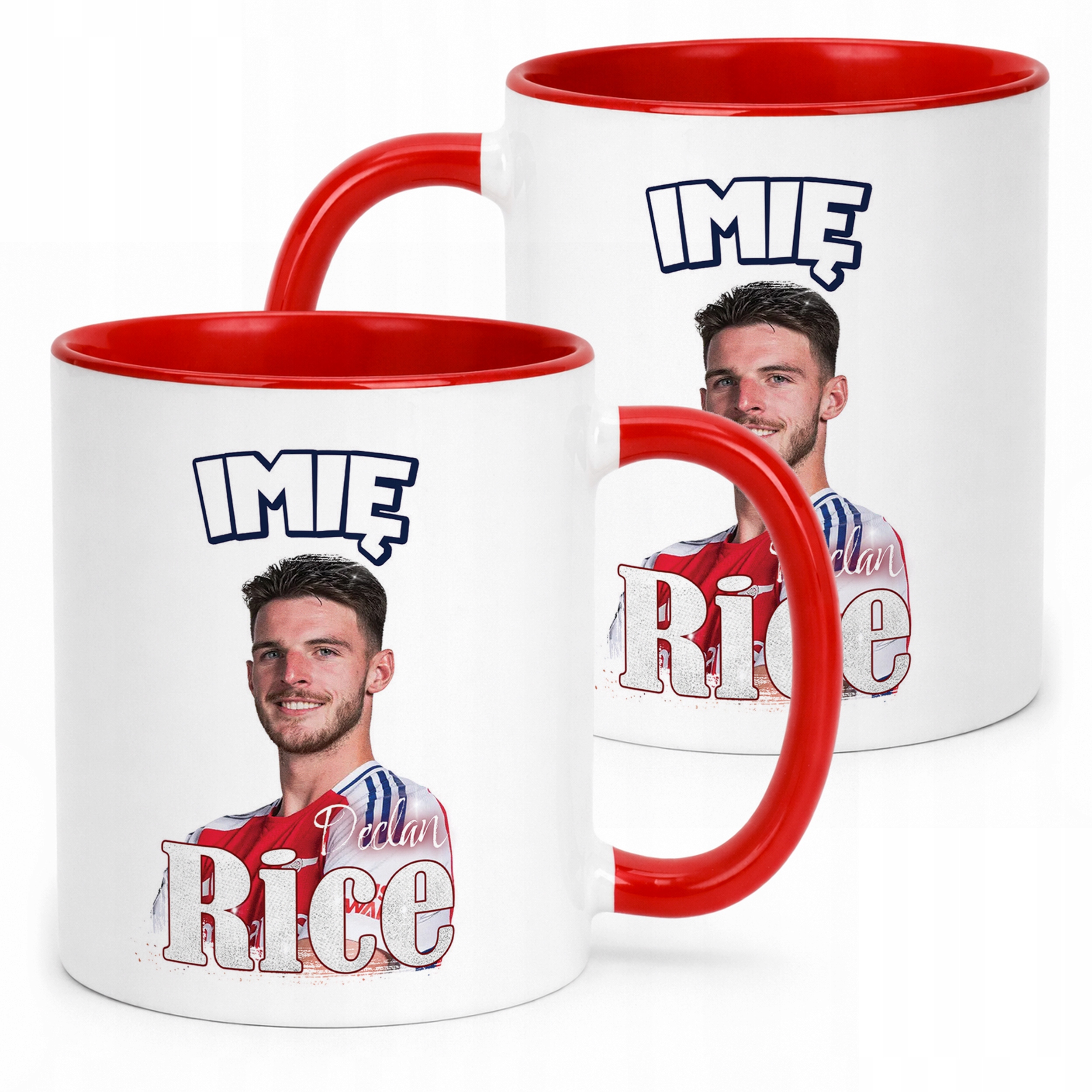 Kubek Czerwony Personalizowany Declan Rice Arsenal Prezent