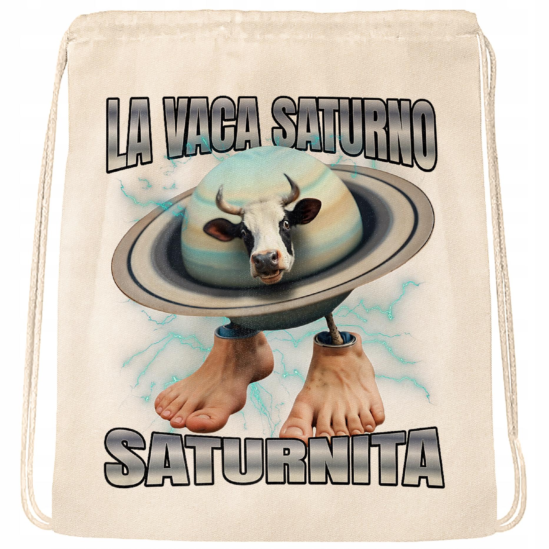 Plecak bawełniany La Vaca Saturno viral tiktok brainrot mem