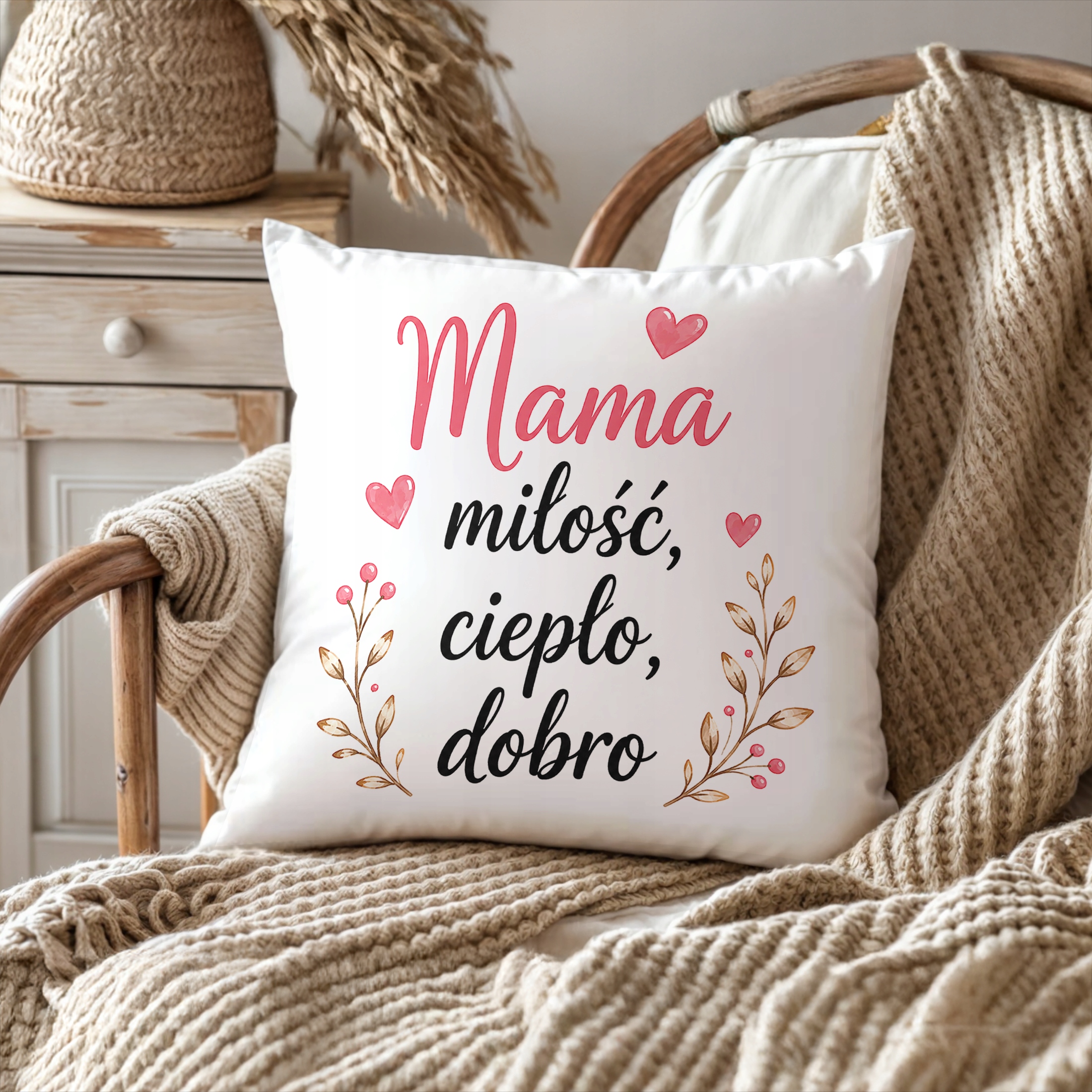 Dzień Matki prezent dla mamy poduszka 38x38cm oryginalny prezent dla mamy