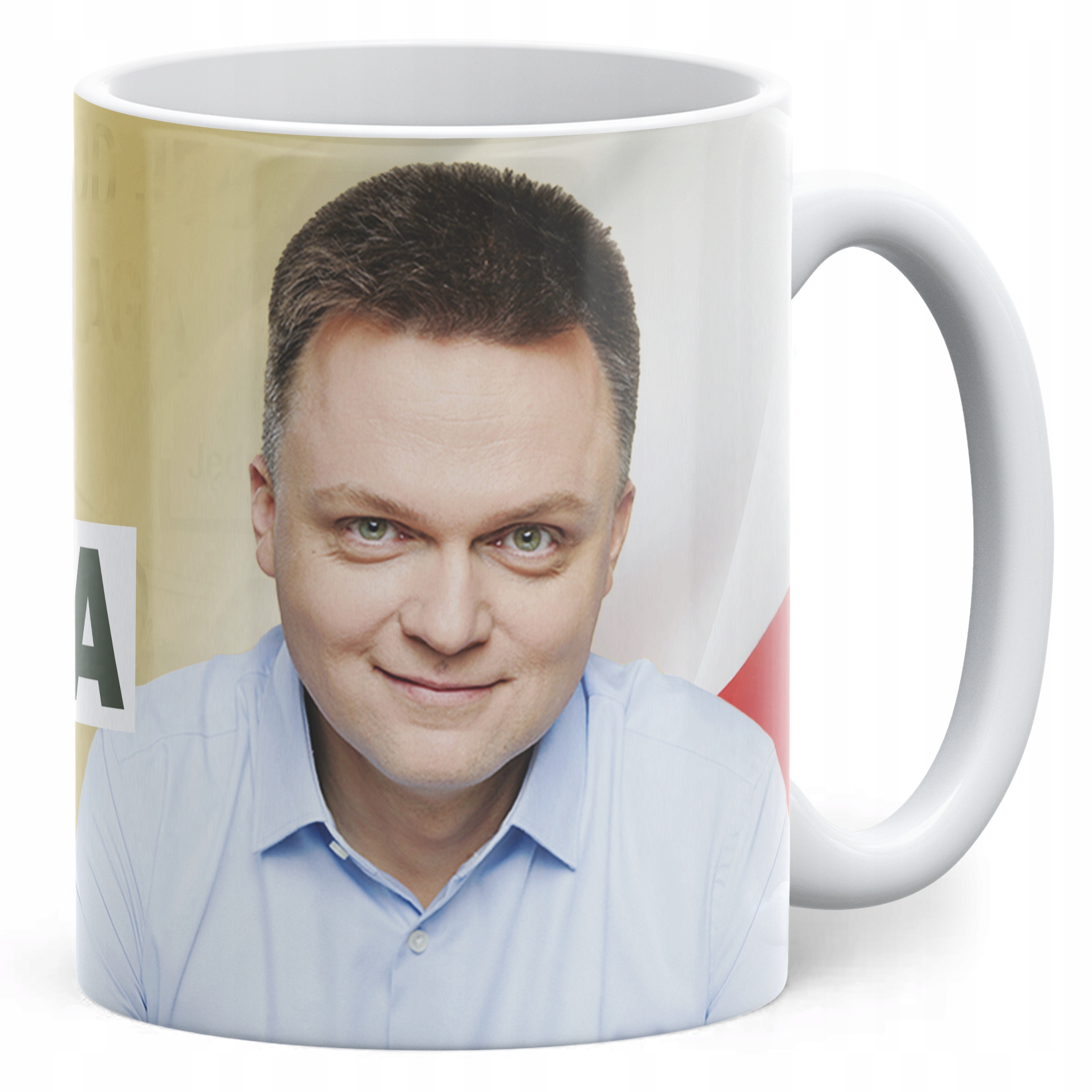 Kubek ceramiczny Szymon Hołownia Mój Prezydent #Hołownia2025 Polska 2050