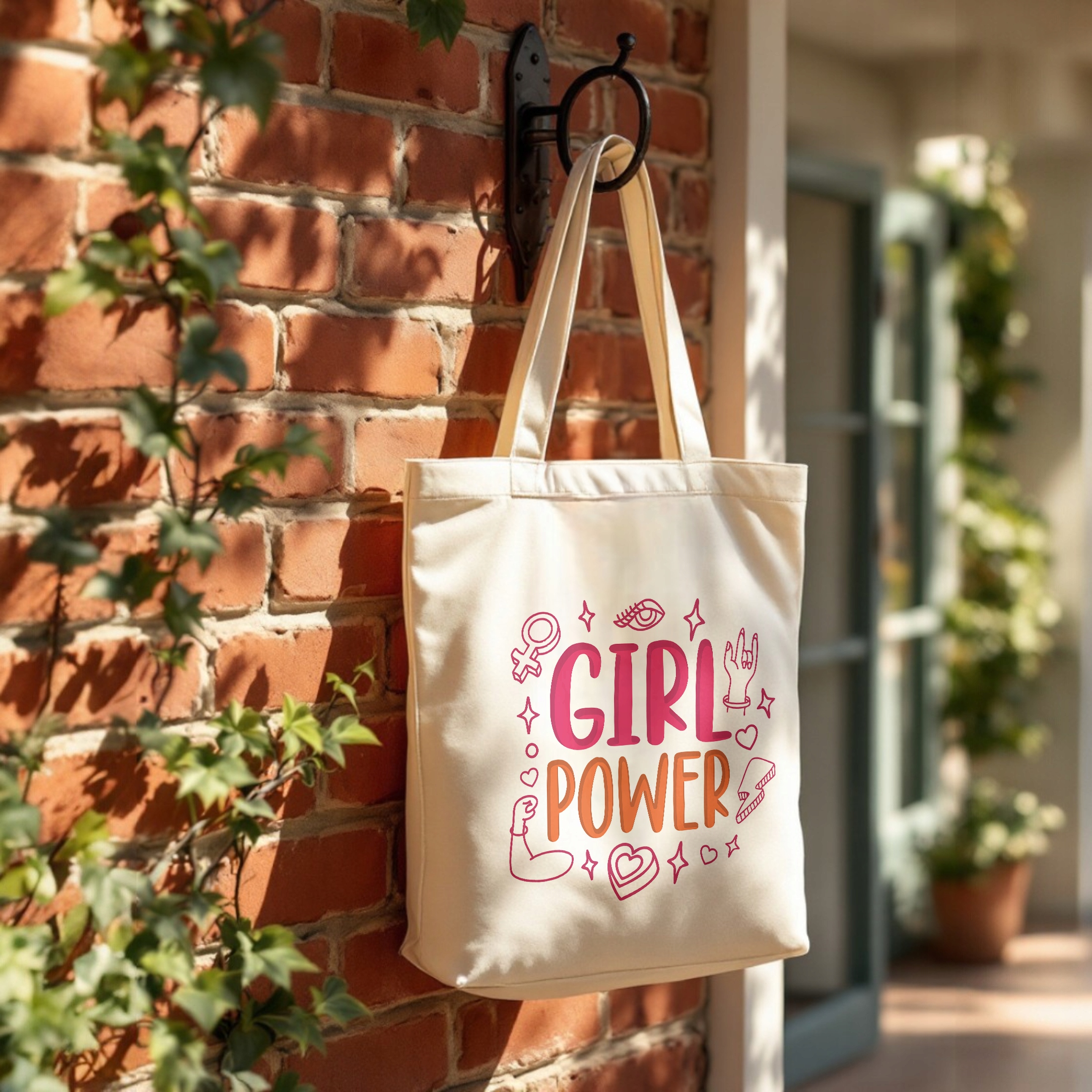 Torba bawełniana premium prezent na Dzień Kobiet Girl Power Upominek