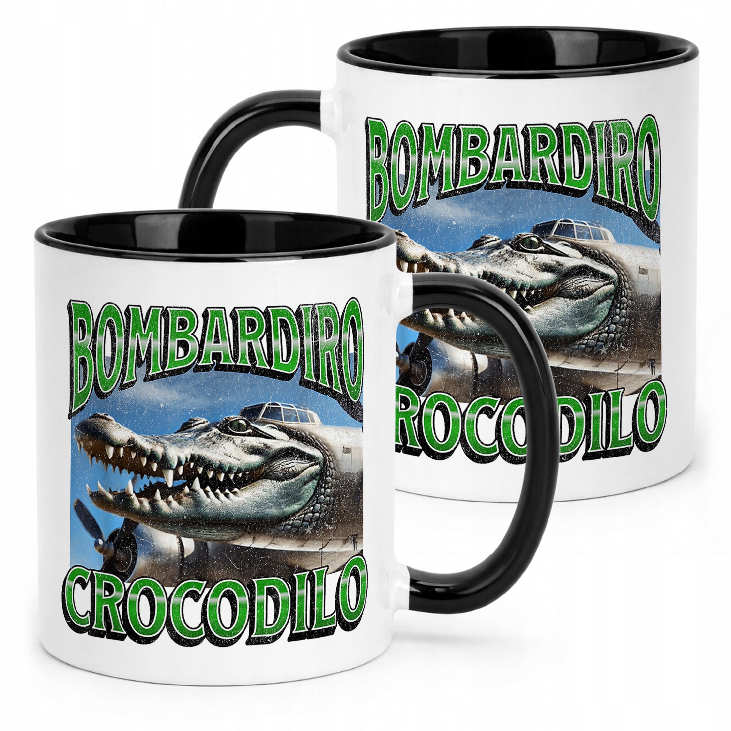 Kubek Czarny Bombardino Crocodilo viral tiktok brainrot