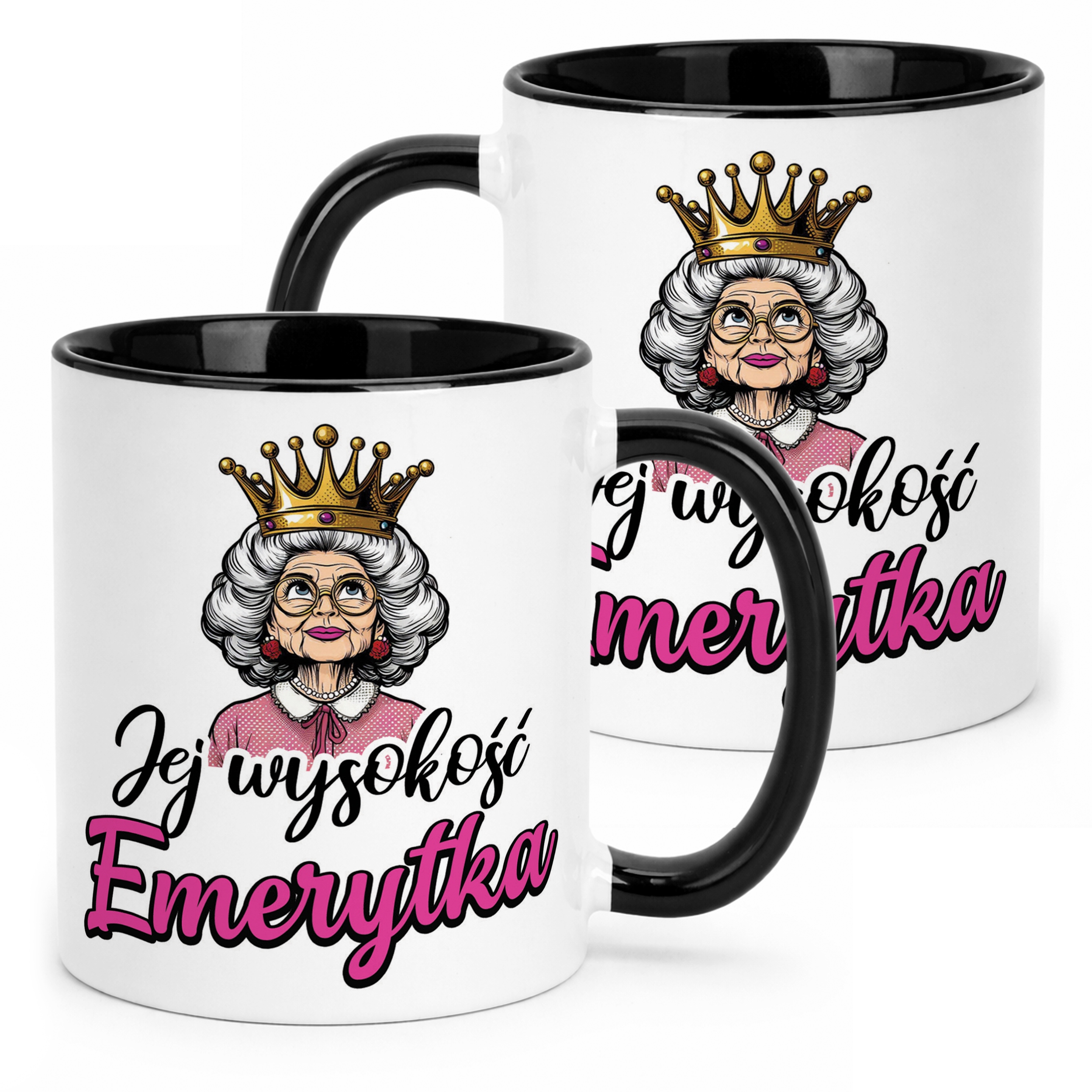 Kubek Czarny Z okazji Emerytury Dla Emerytki Prezent Upominek