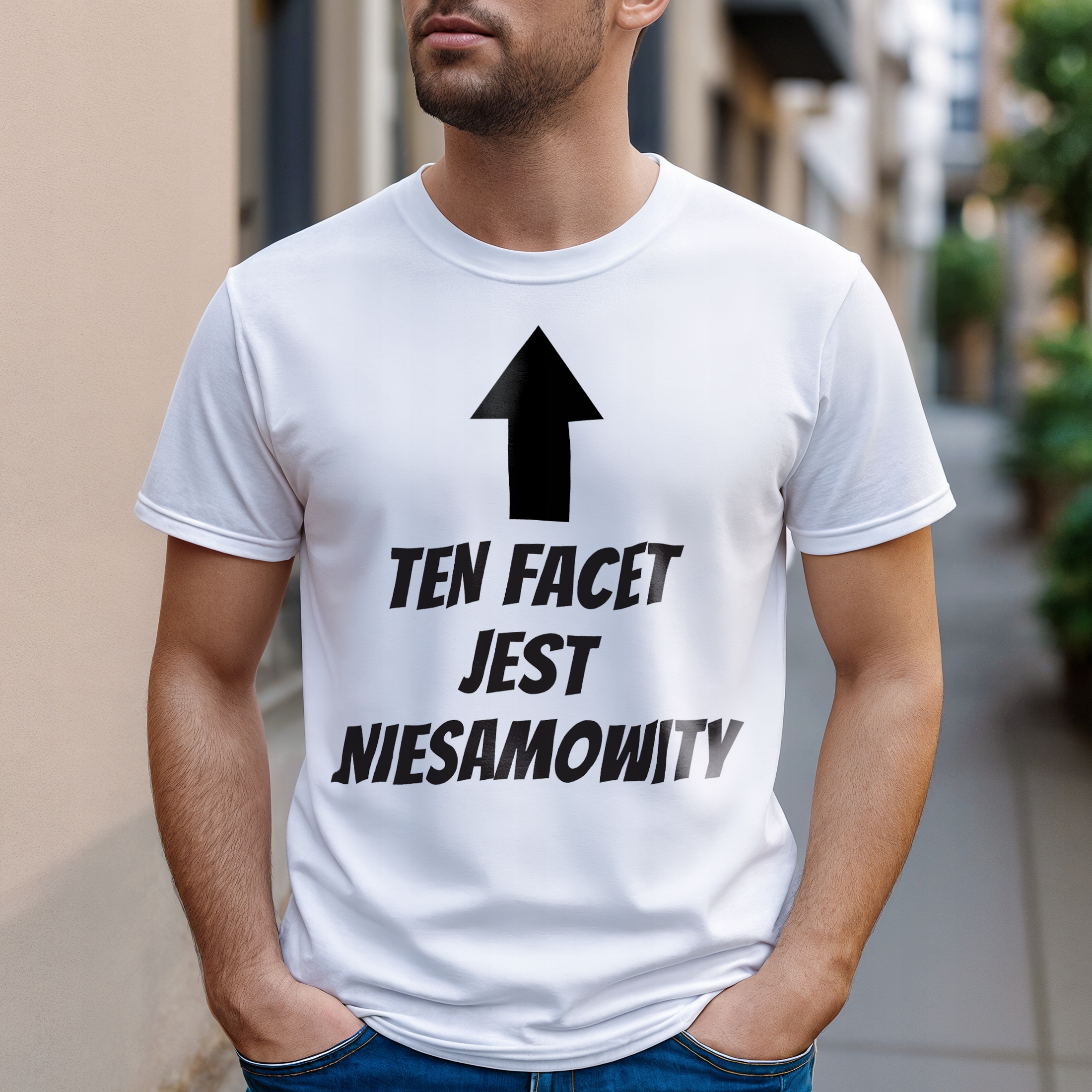 Koszulka biała męska Ten Facet Jest Niesamowity Prezent r. 3XL