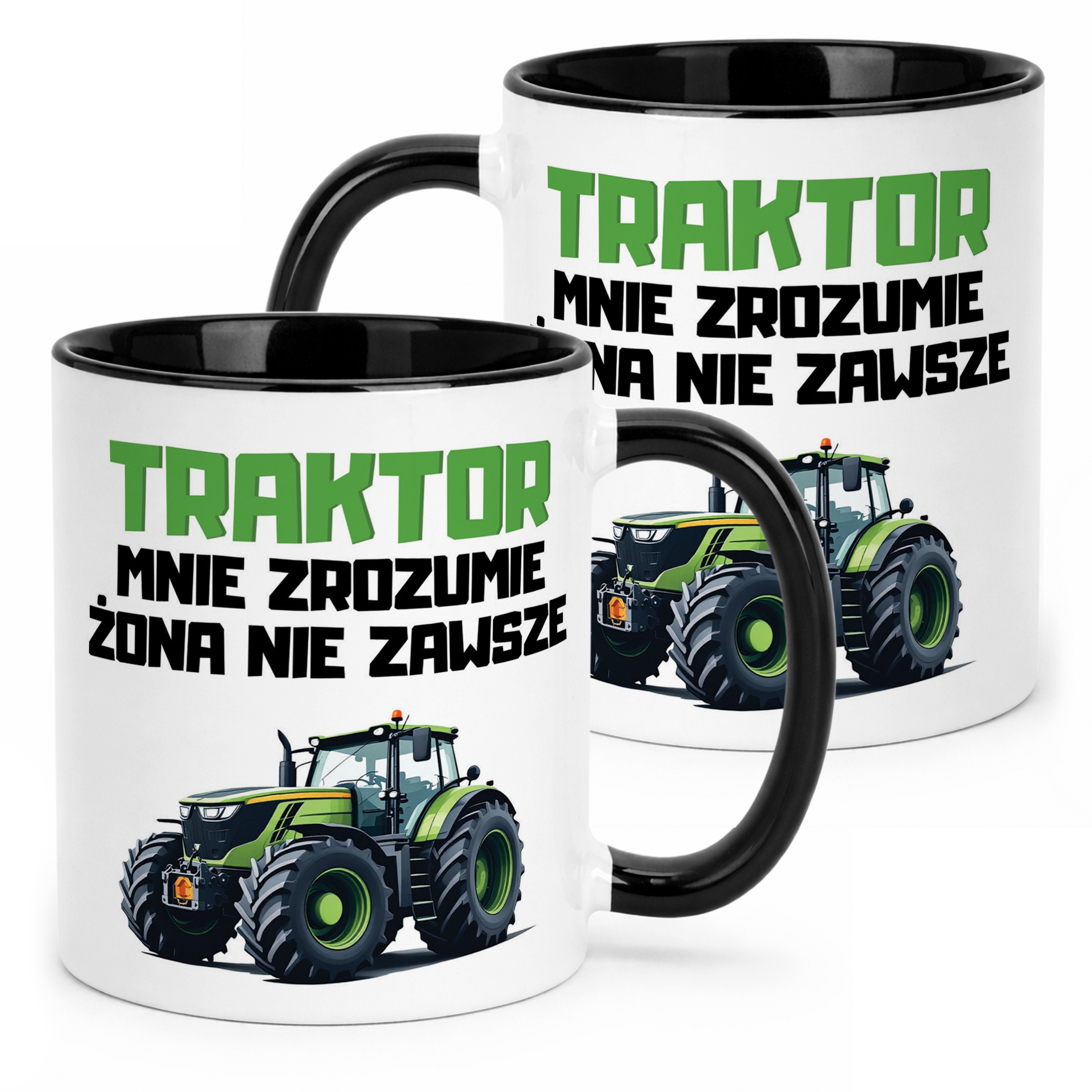 Kubek Czarny Rolnik Dla Rolnika Traktor Zabawny Prezent Upominek