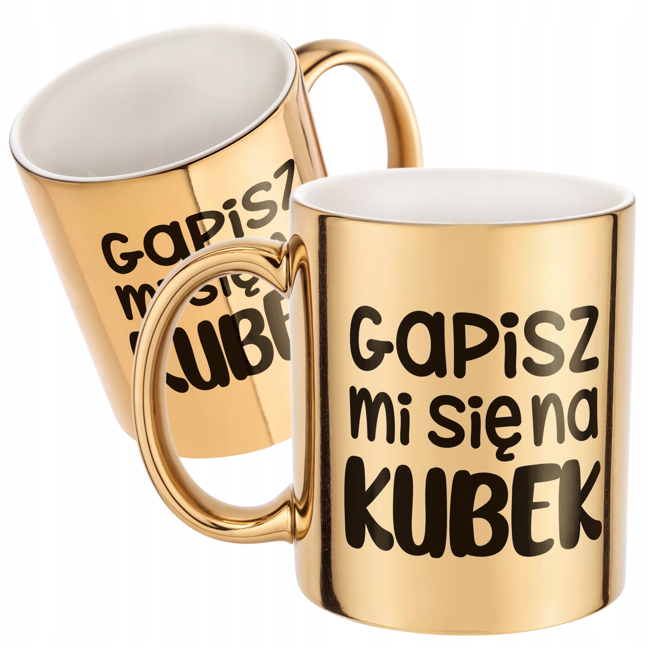 Złoty Kubek Gapisz Mi Się Na Kubek Śmieszny Zabawny Prezent