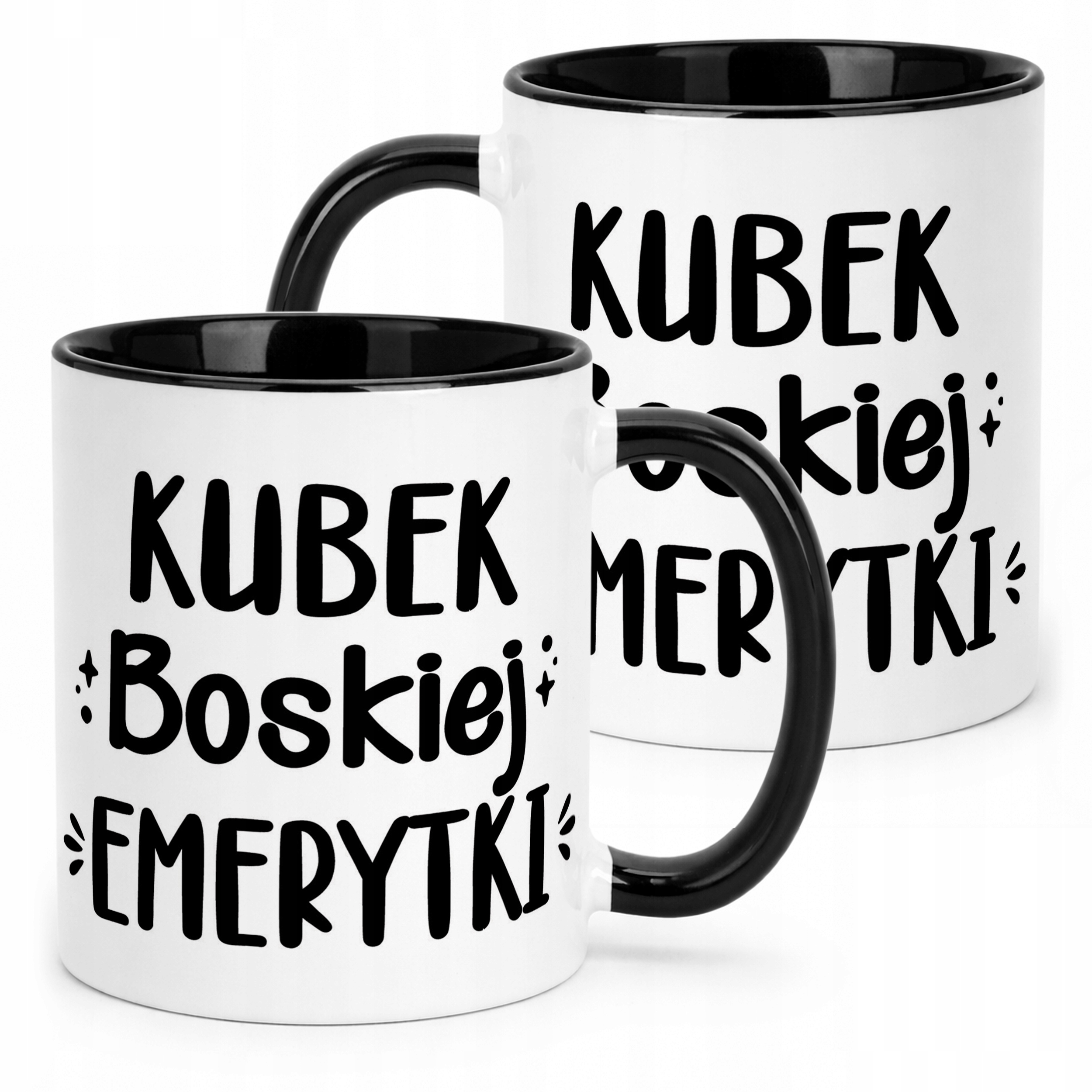 Kubek Czarny z okazji Emerytury Dla Emerytki Prezent Upominek