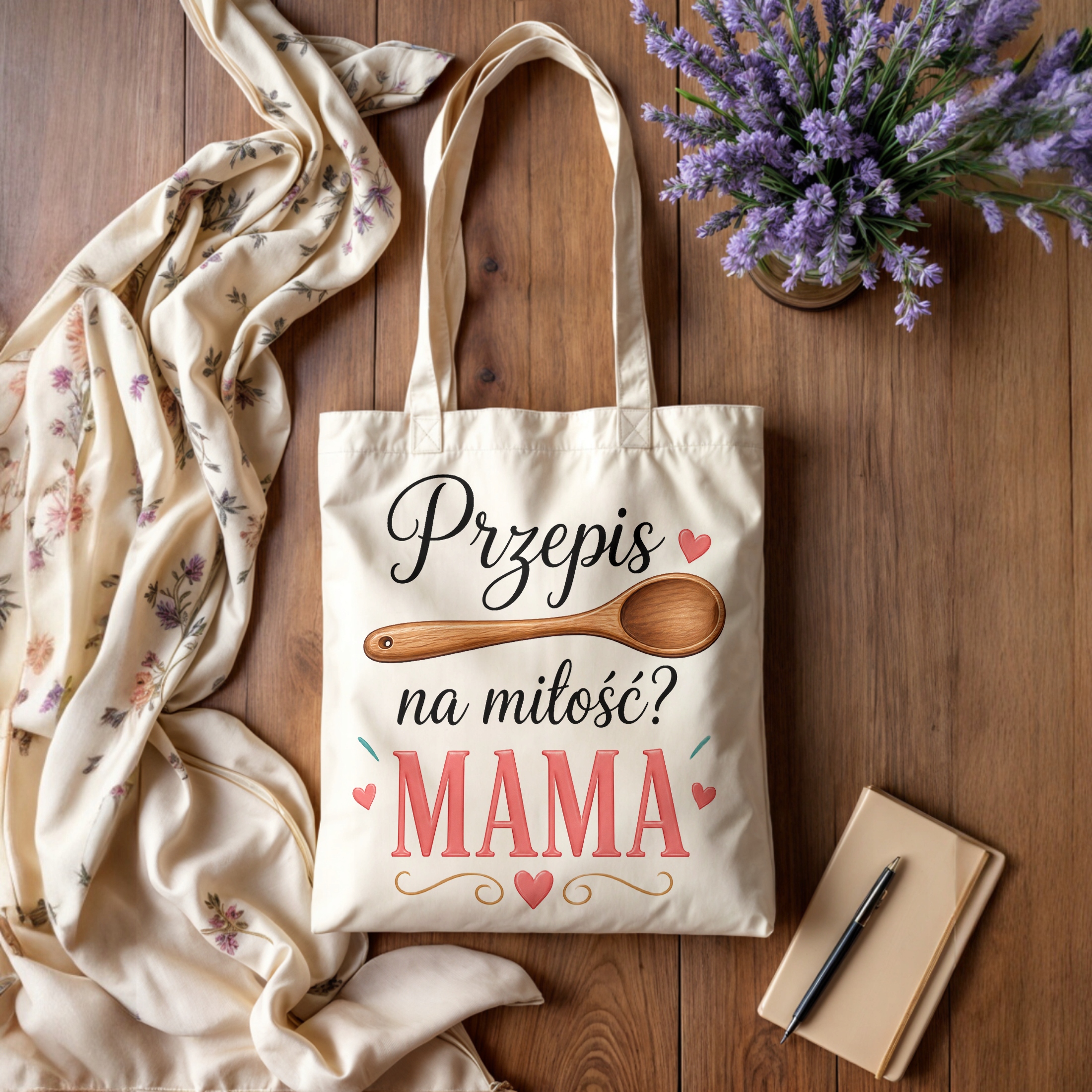 Torba bawełniana dla mamy prezent na Dzień Matki na prezent dla mamy