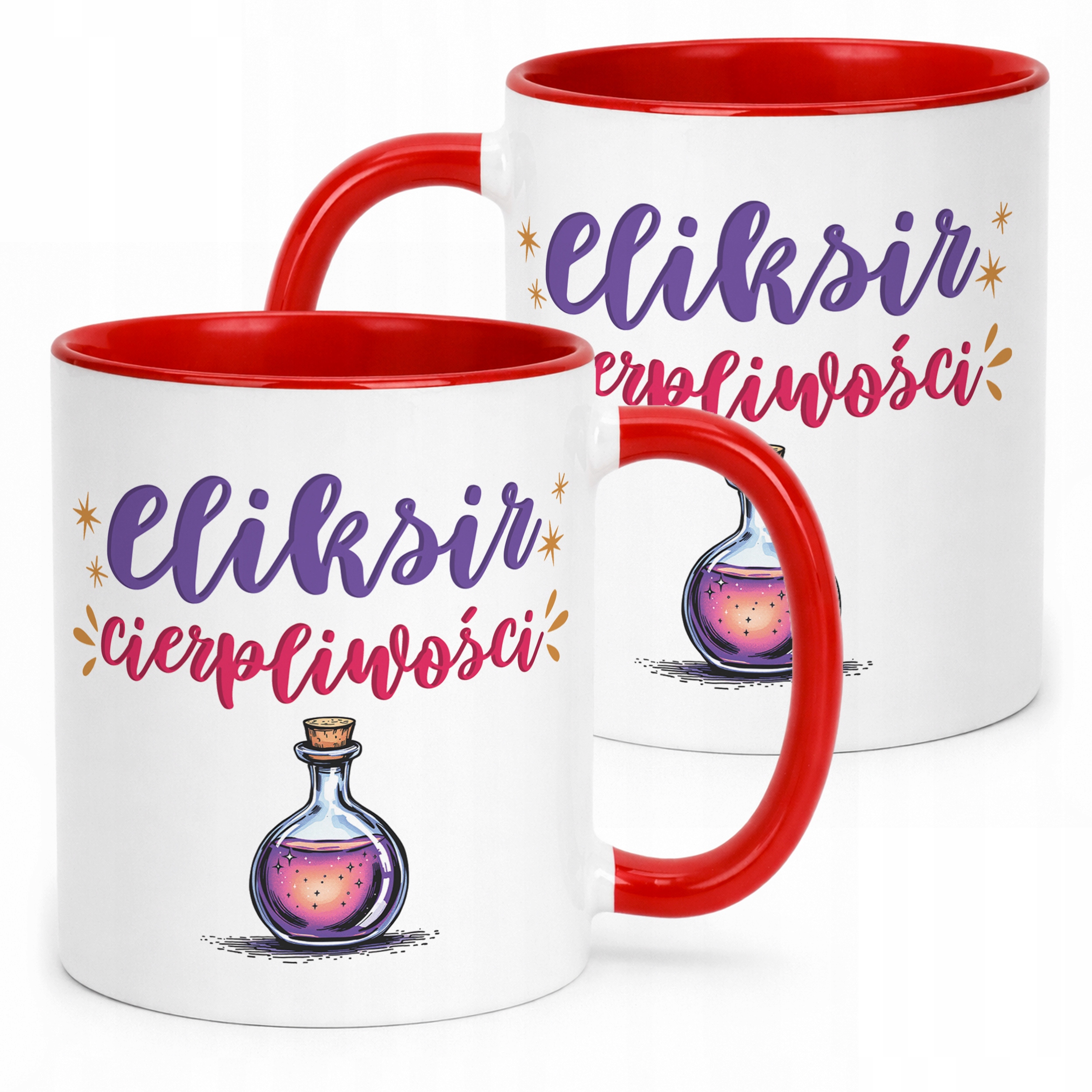 Kubek Czerwony Eliksir Cierpliwości Prezent Upominek