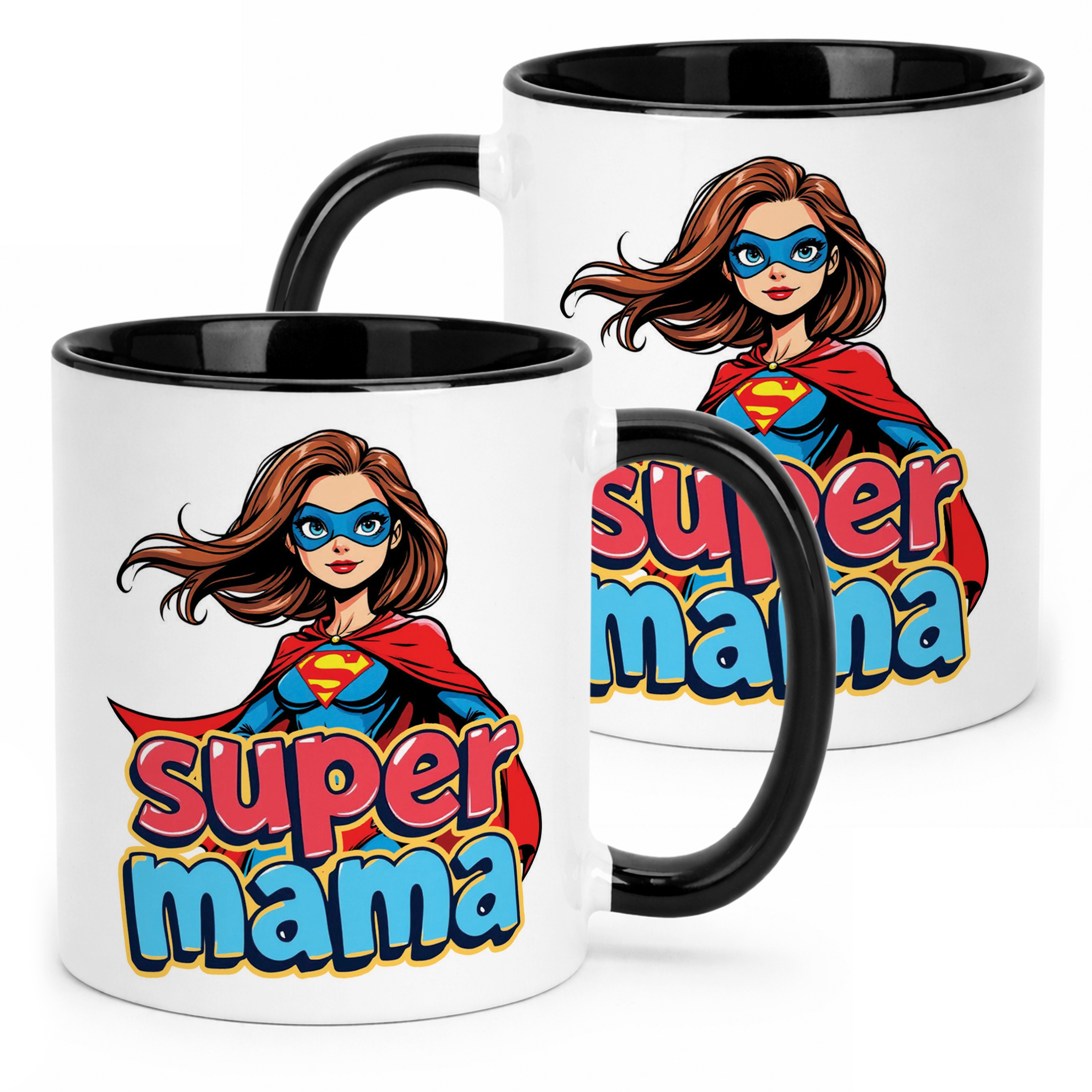 Kubek Czarny Dzień Matki Dla Mamy Prezent Upominek Super Mama