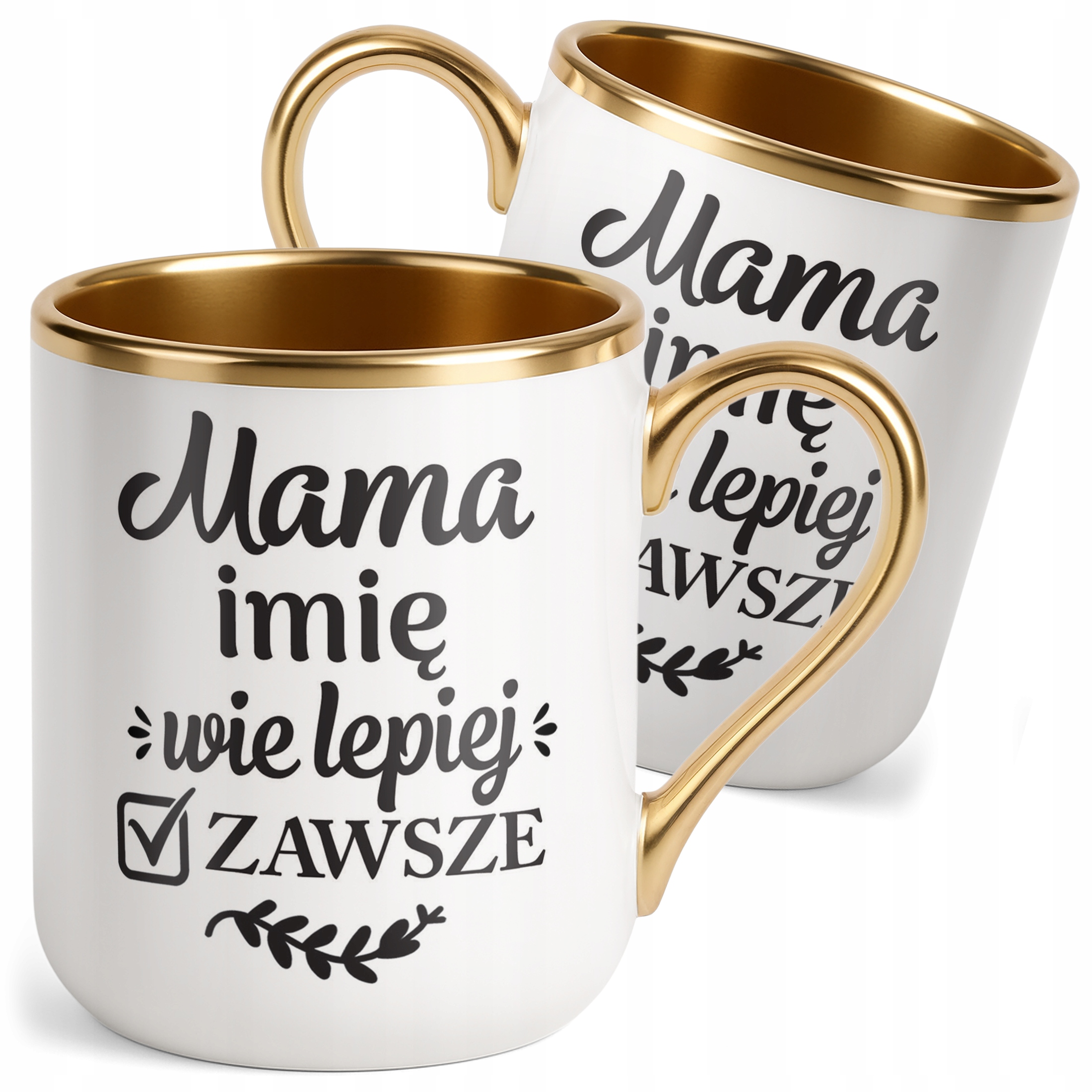 Kubek Premium Złoty Personalizowany Dzień Matki Dla Mamy Prezent Upominek