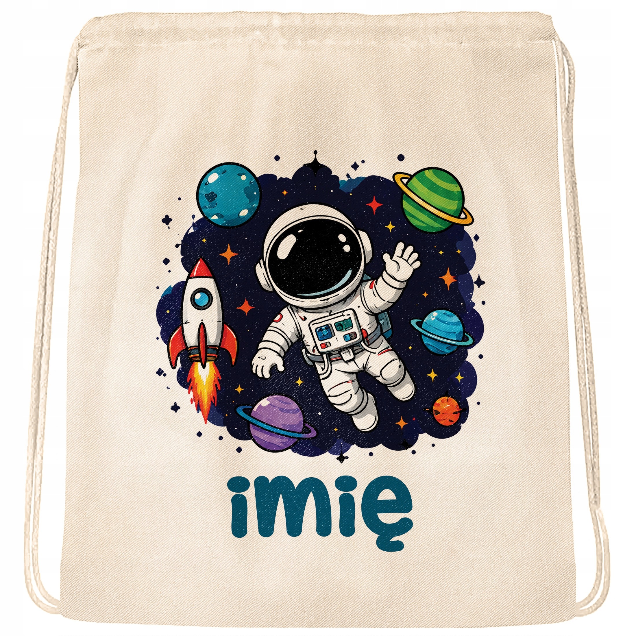 Zestaw Personalizowany Plecak Worek Kubek Astronauta Prezent
