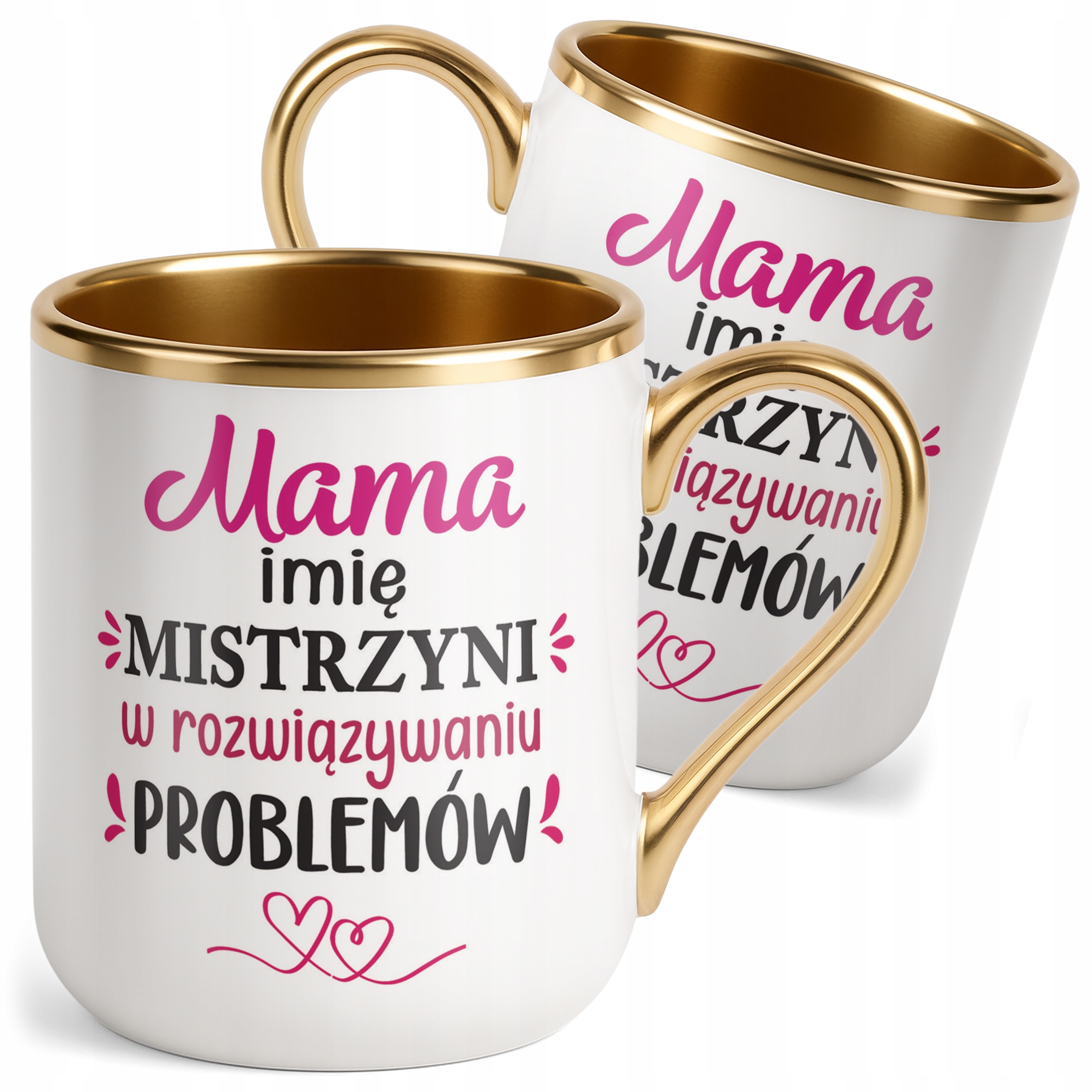 Kubek Premium Złoty Personalizowany Dzień Matki Dla Mamy Prezent Upominek