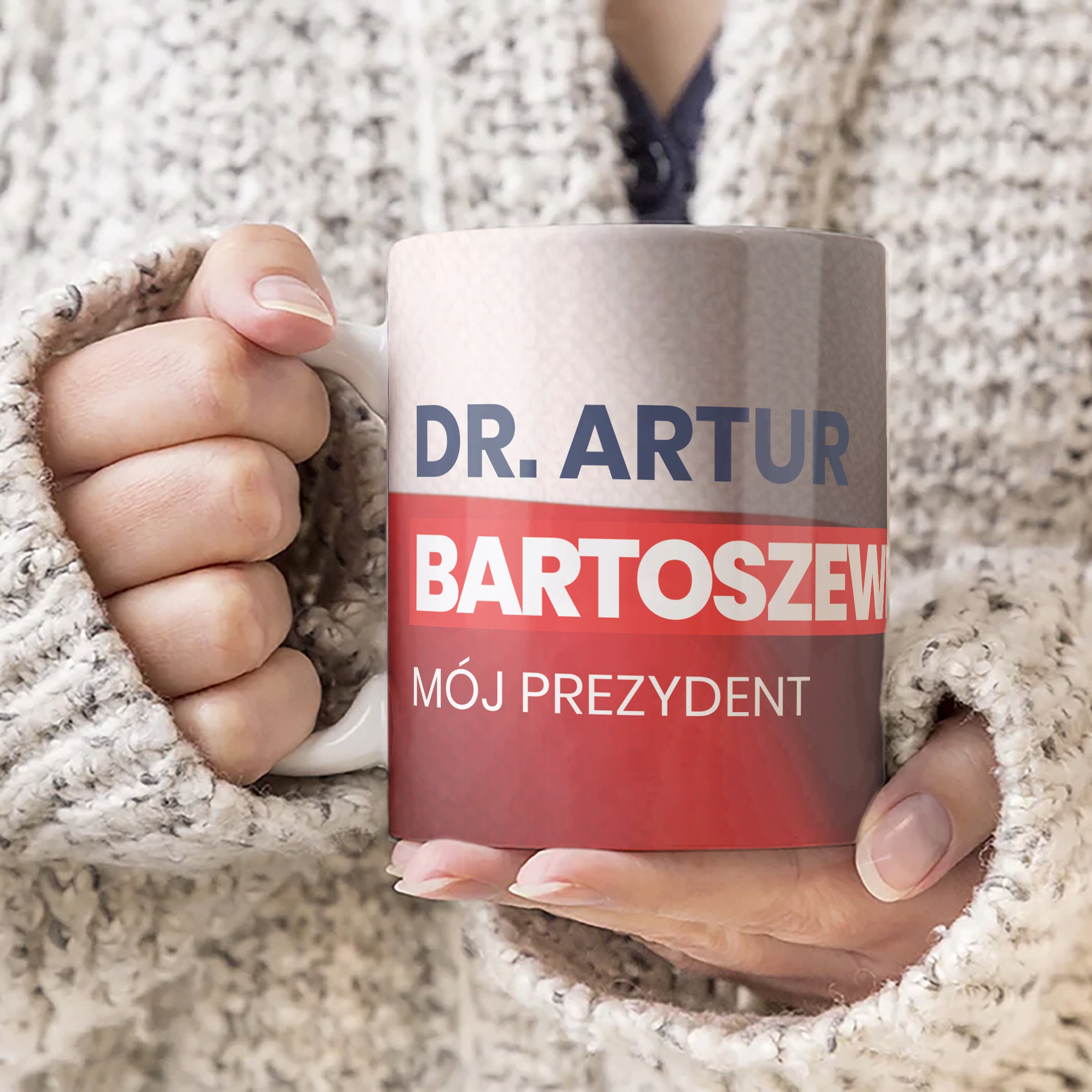 Kubek ceramiczny Dr.Artur Bartoszewicz Mój Prezydent #Bartoszewicz2025 777