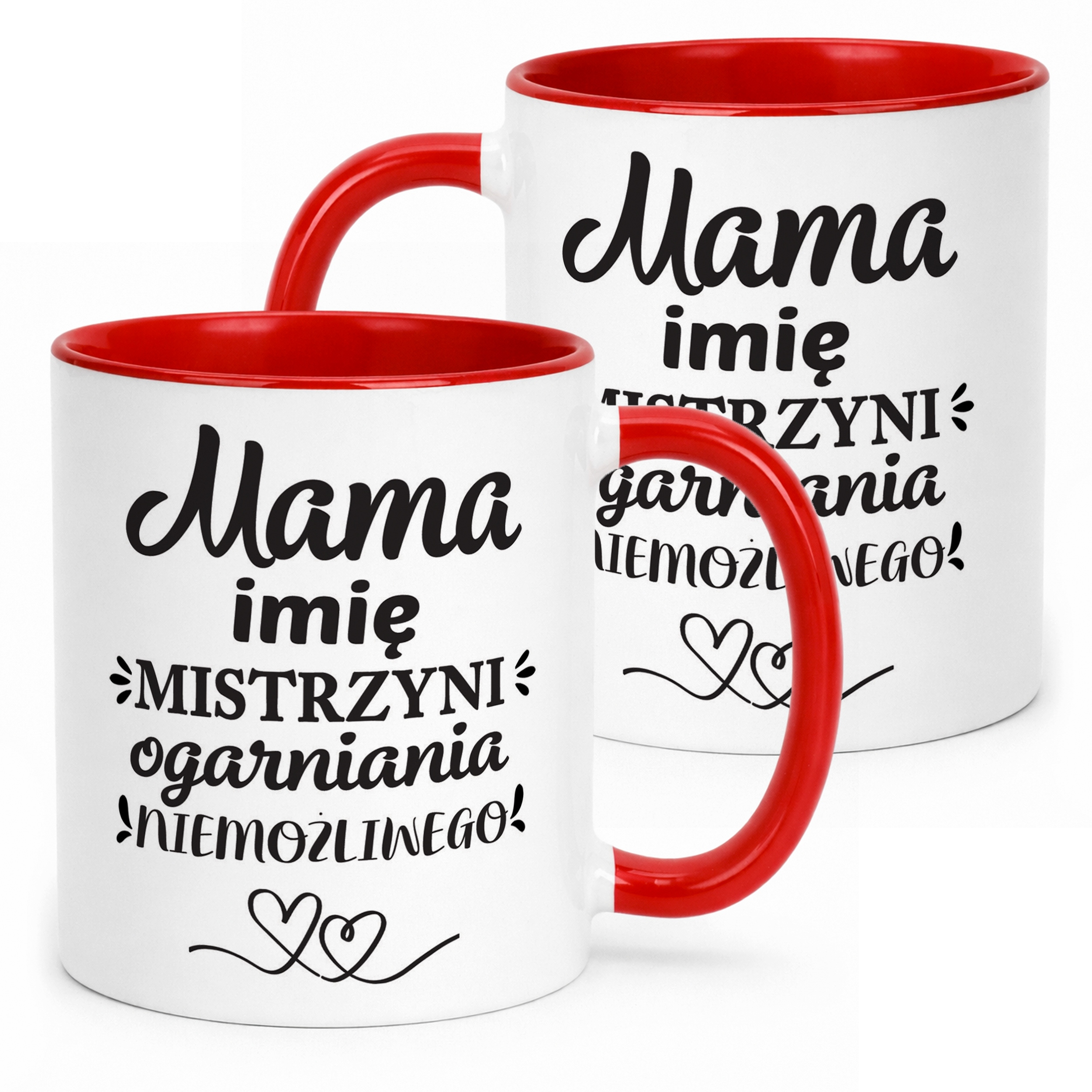 Kubek Czerwony Personalizowany Dzień Matki Dla Mamy Prezent Upominek