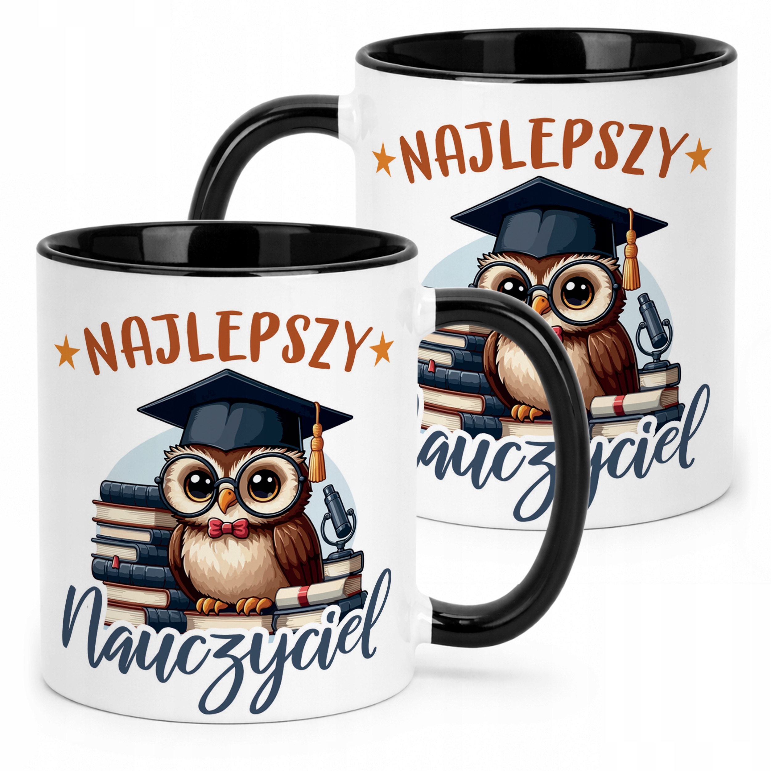 Kubek Czarny Najlepszy Nauczyciel Dzień Nauczyciela Prezent