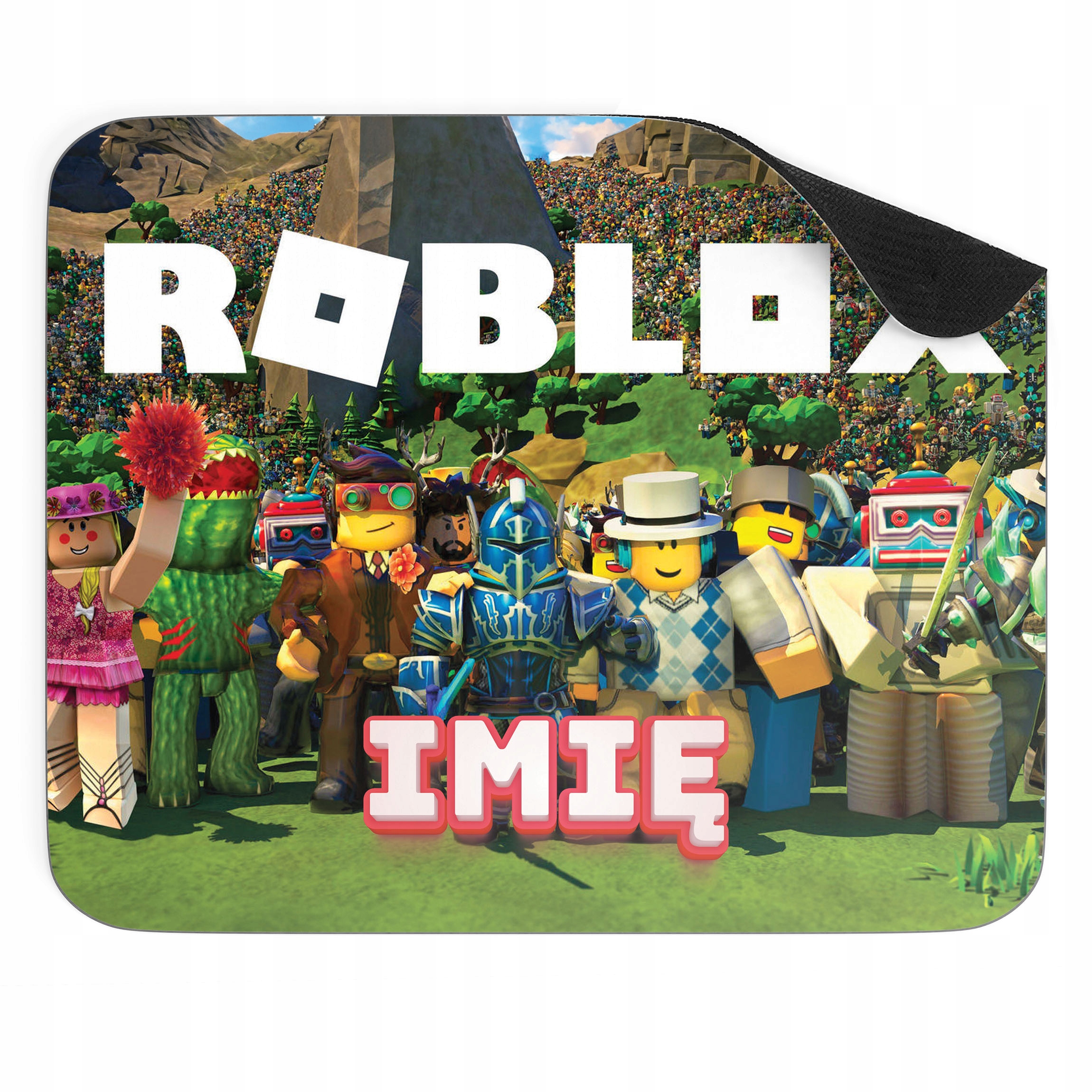 Zestaw Z Imieniem kubek + podkładka pod mysz 22×18 cm ROBLOX Dla Gracza