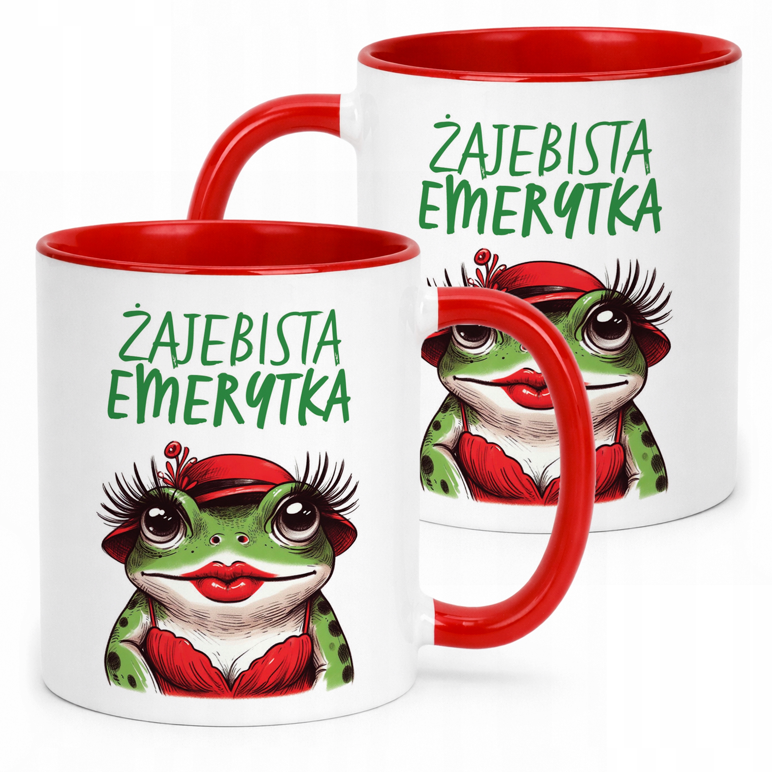 Kubek Czerwony Z okazji Emerytury Dla Emerytki Prezent Upominek