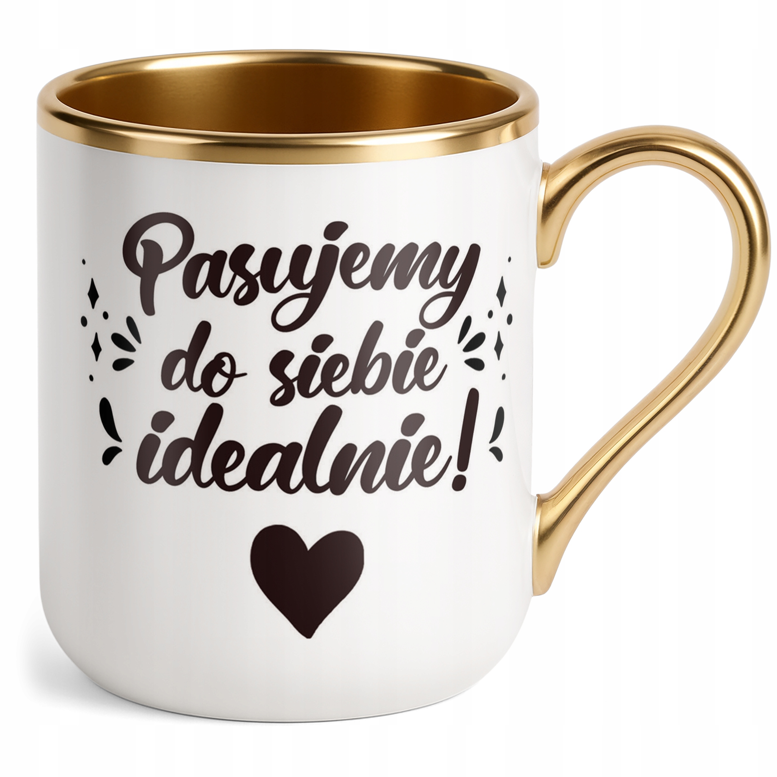 Kubek Premium Złoty Personalizowany Na Walentynki Kocham Cię Prezent