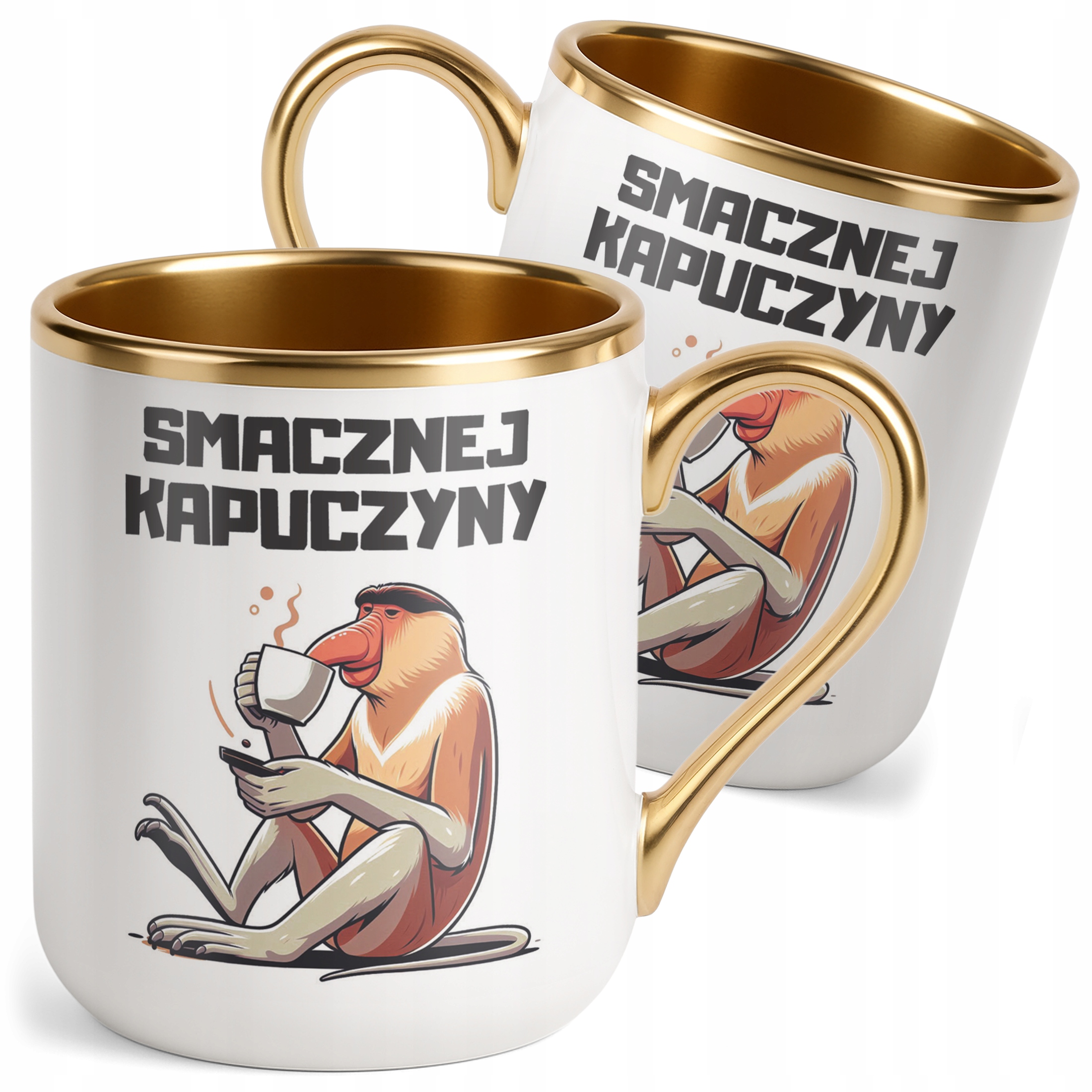 Kubek Premium Złoty Janusz Nosacz Kawa Zabawny Prezent