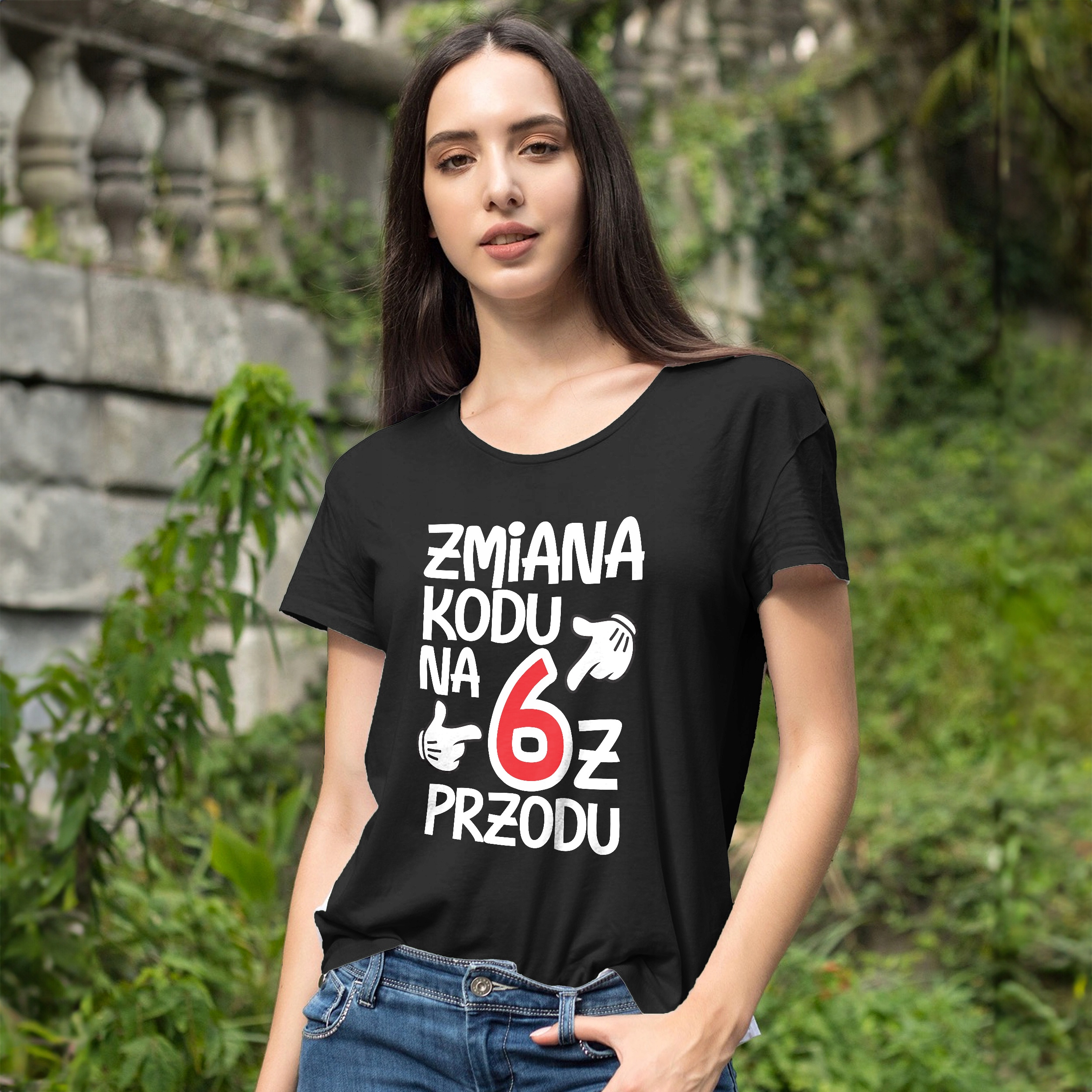 Koszulka damska czarna Zmiana Kodu Na 60 Urodziny Prezent Upominek