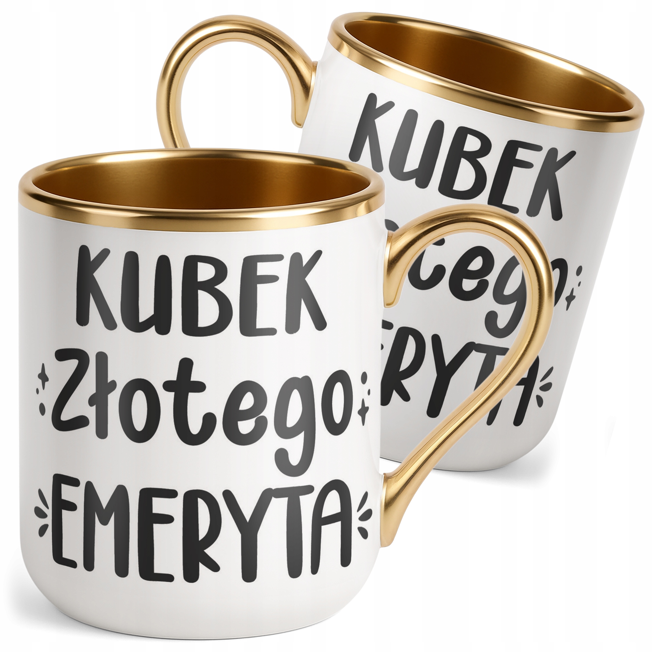 Kubek Premium Złoty Z okazji Emerytury Dla Emeryta Prezent
