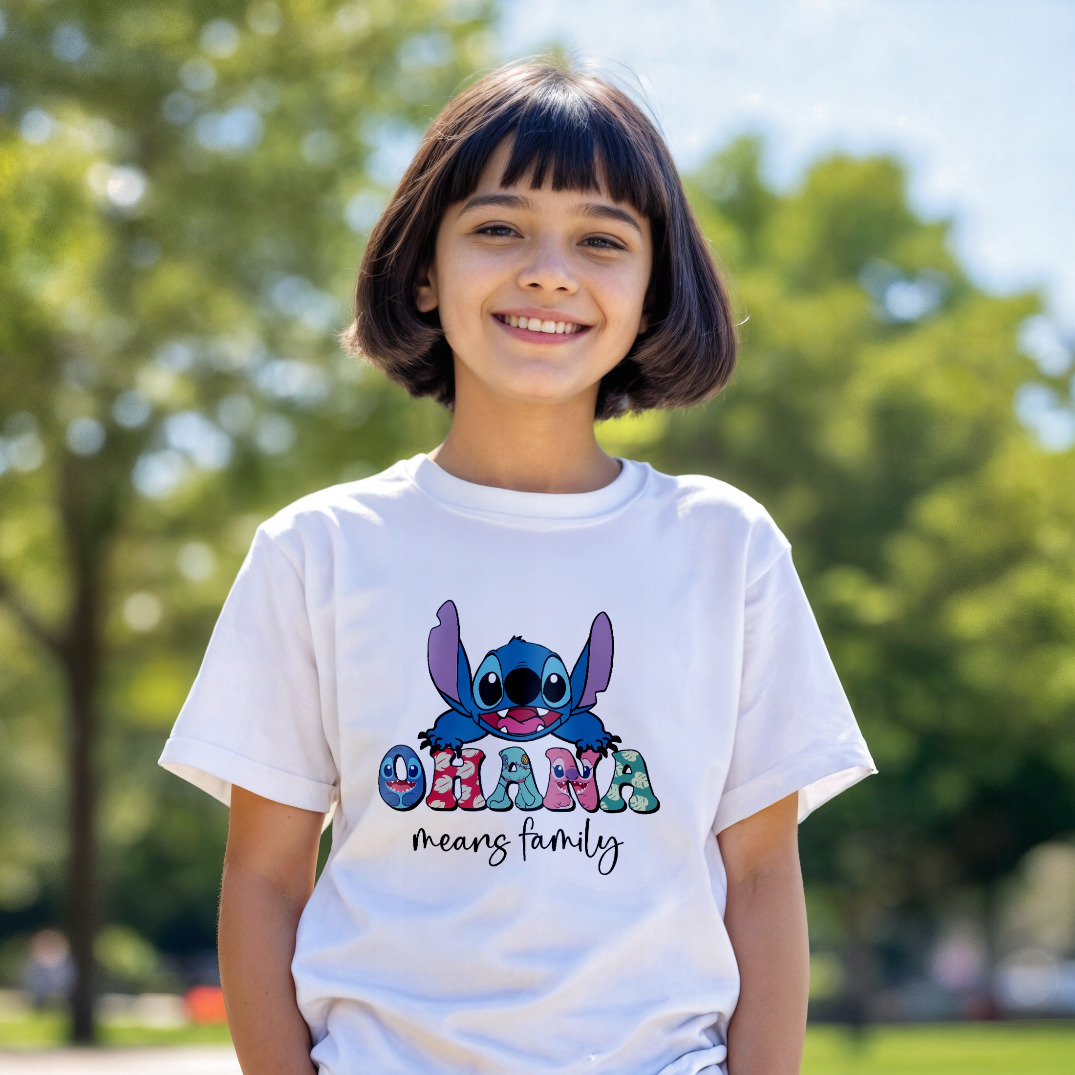 Koszulka biała dziecięca Stitch Lilo i Stich Dla Fanów