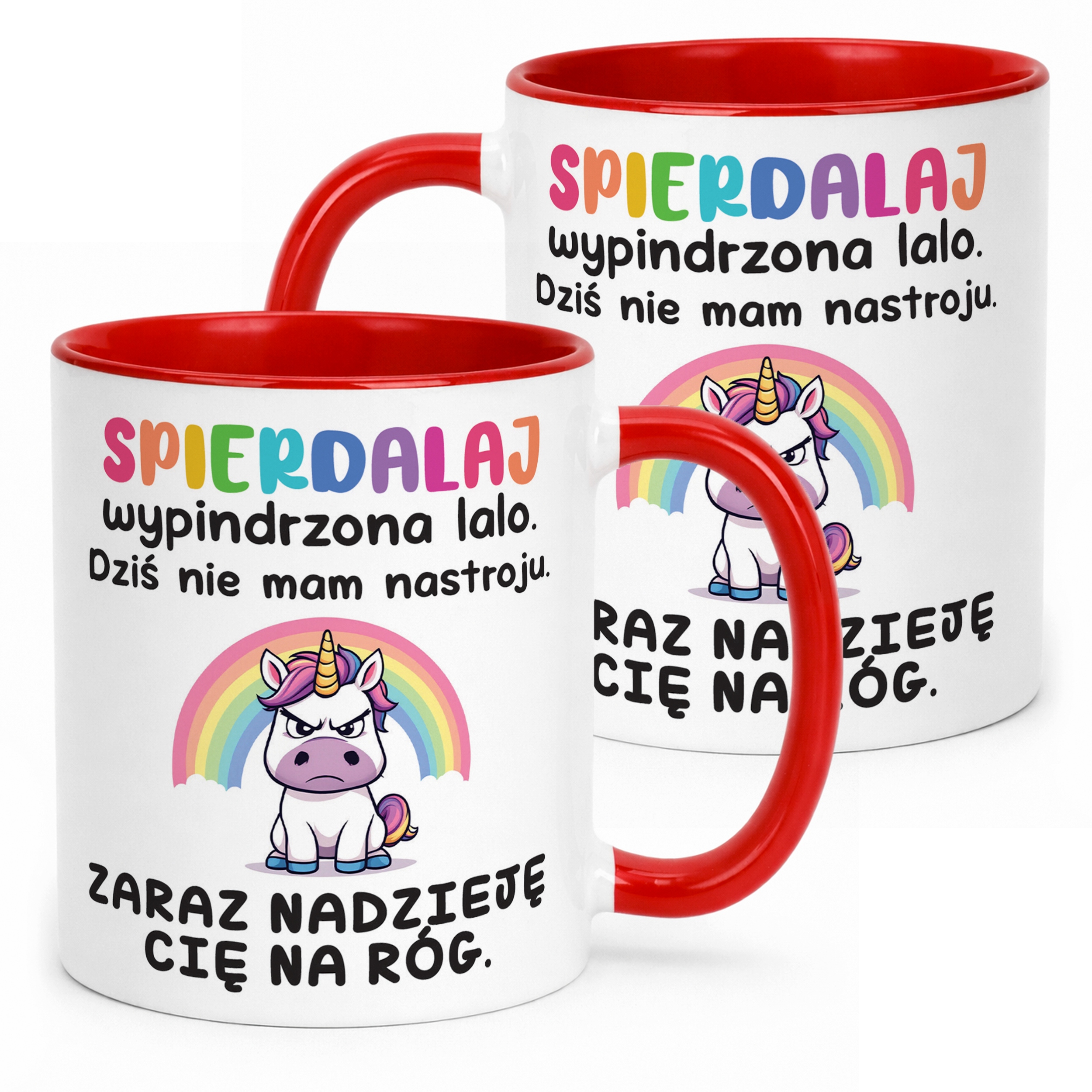 Kubek Czerwony Spie***laj Wypindrzona Lalo Śmieszny Zabawny Prezent