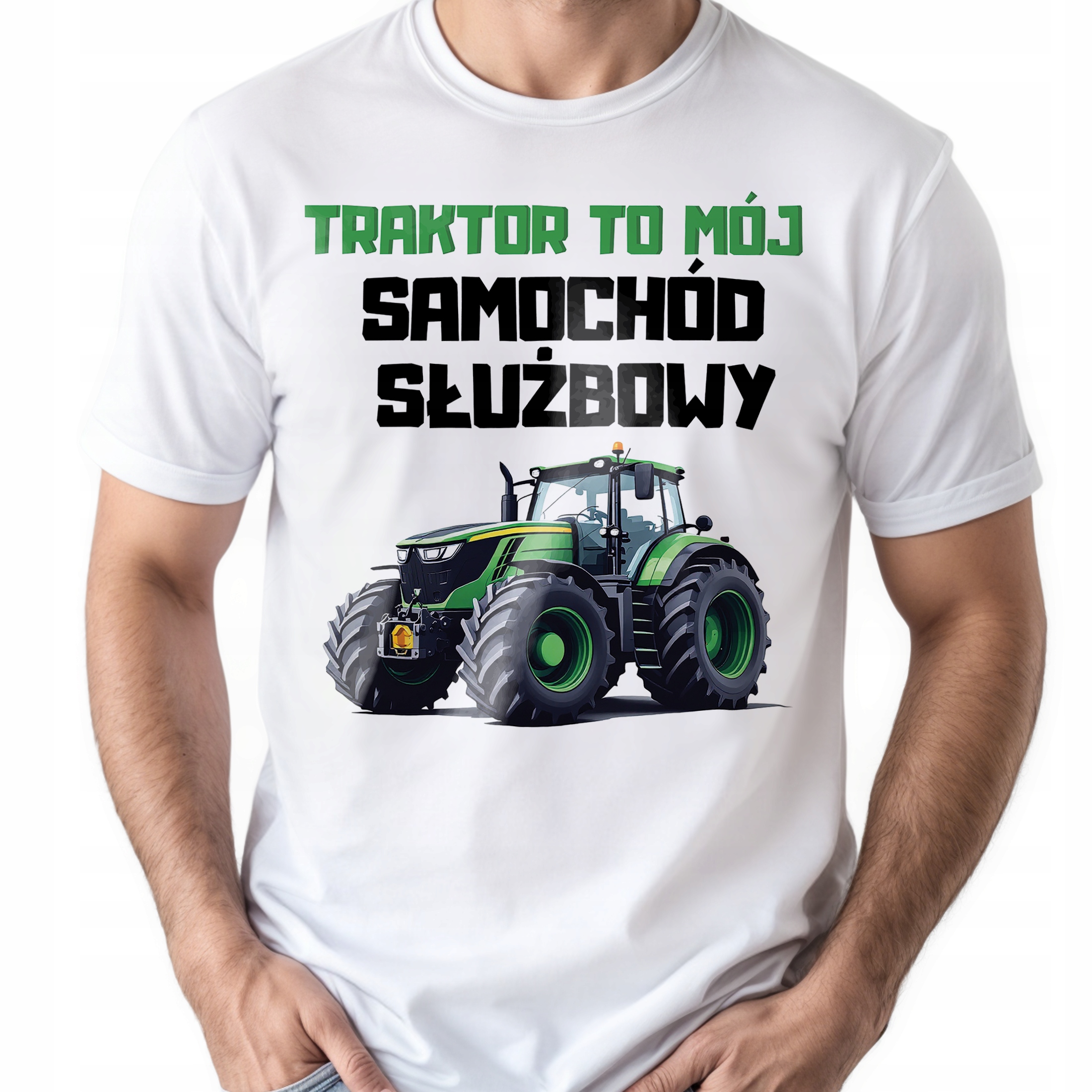 Koszulka biała męska Dla Rolnika Zabawny Prezent Upominek